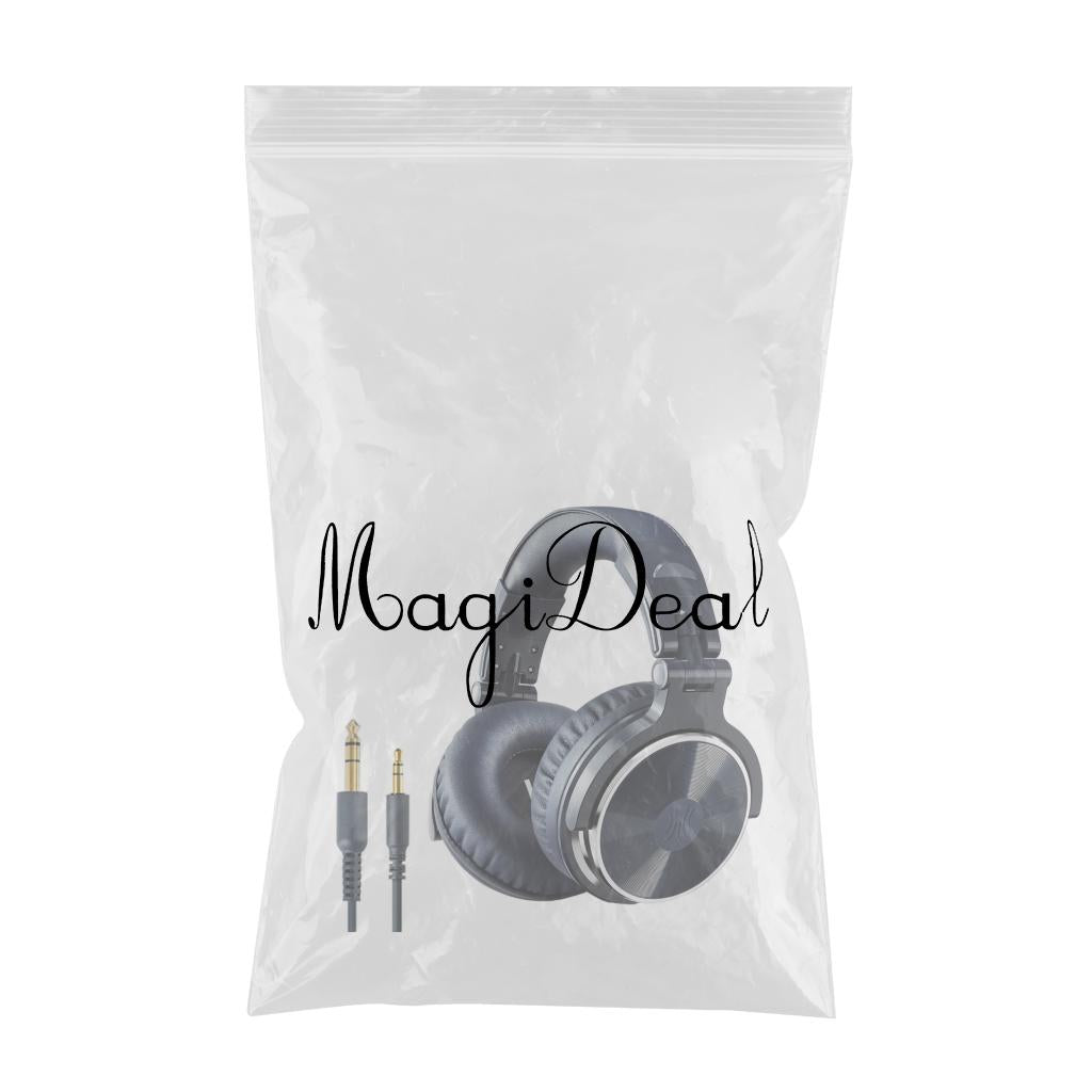 Over Ear DJ Stereo Wired Headphone Headsets for Studio Blue