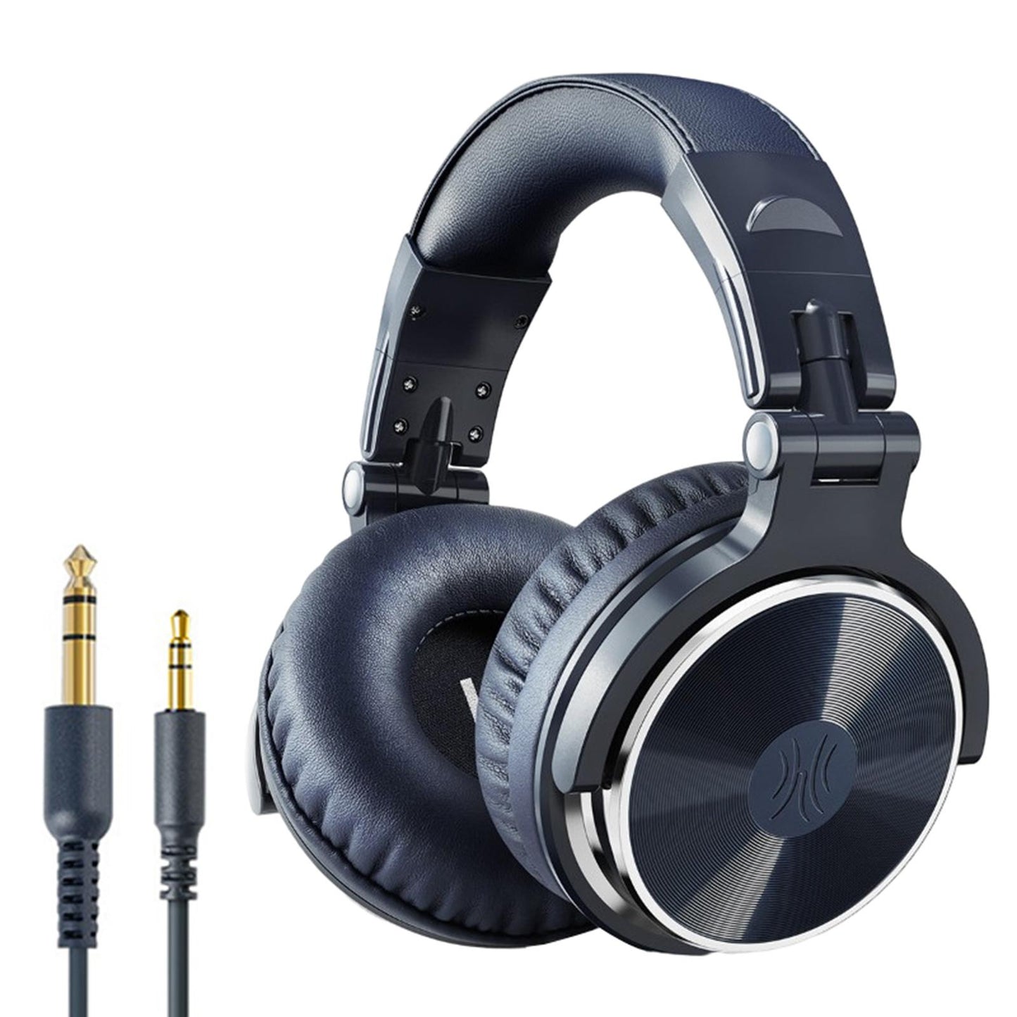 Over Ear DJ Stereo Wired Headphone Headsets for Studio Blue