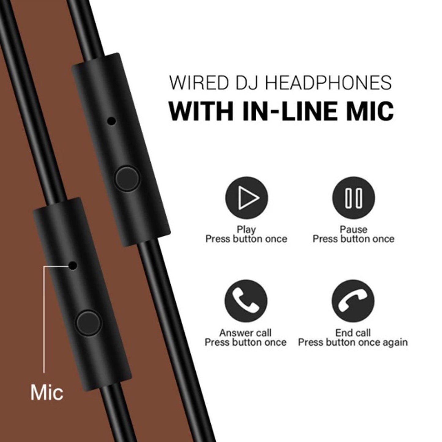 Pro-30 Over Ear Headphones Studio Monitor Mixing DJ Stereo Headsets with Mic