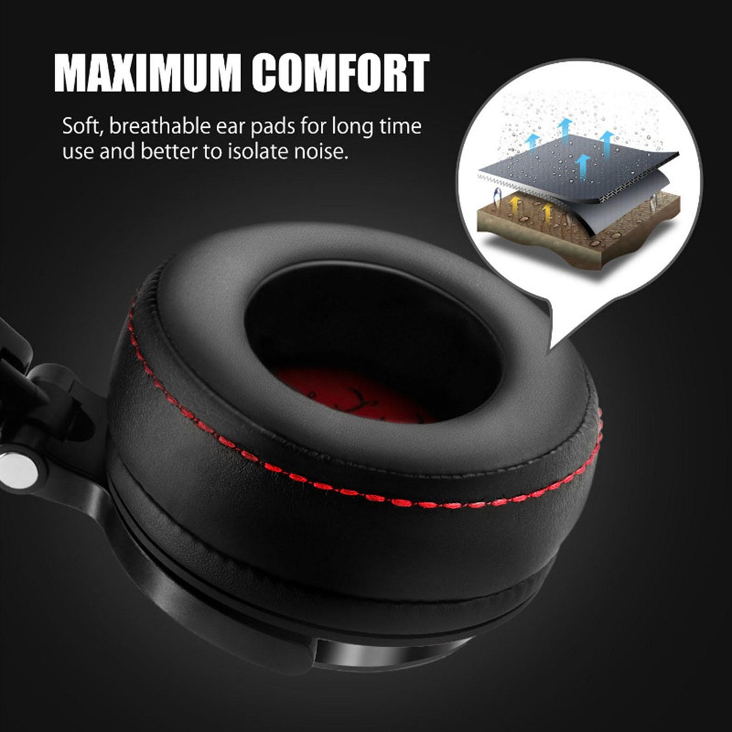 Pro-50 Wired Over Ear Headphones Studio Mixing DJ Stereo Headsets w/Mic