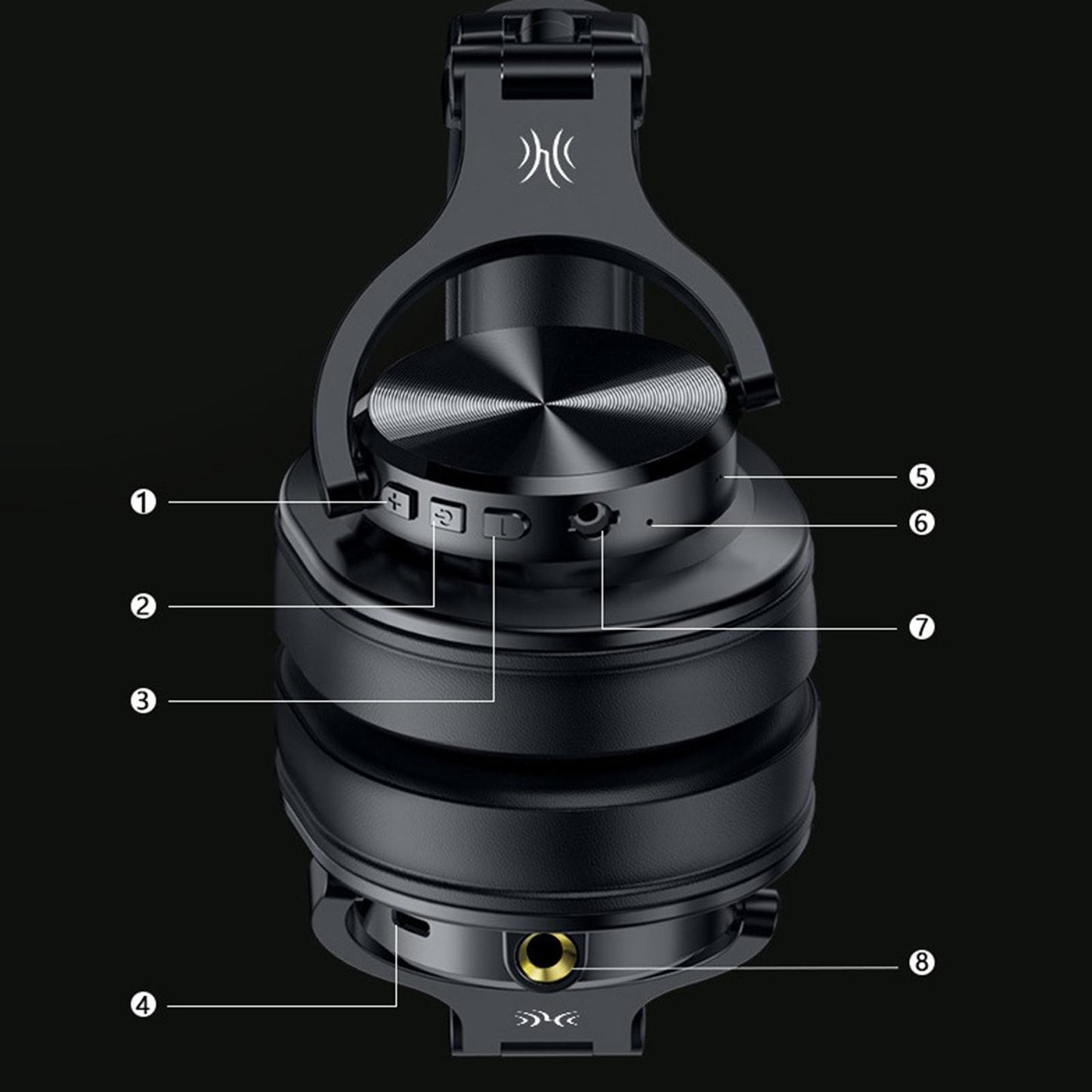 A70 DJ Bluetooth Headphone Wireless Headsets for Studio Monitor Black