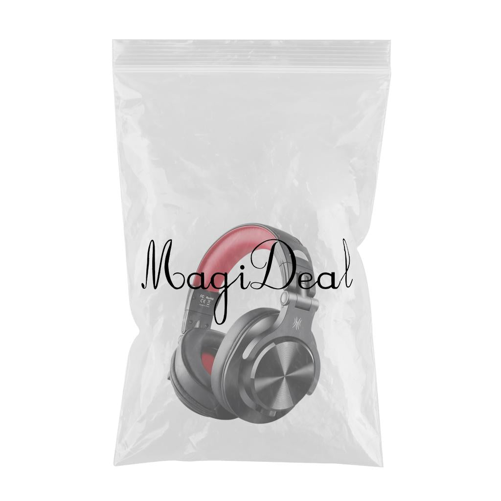 A71 Over-Ear Wired Headphones Studio Monitor Headsets with Mic Black Red B