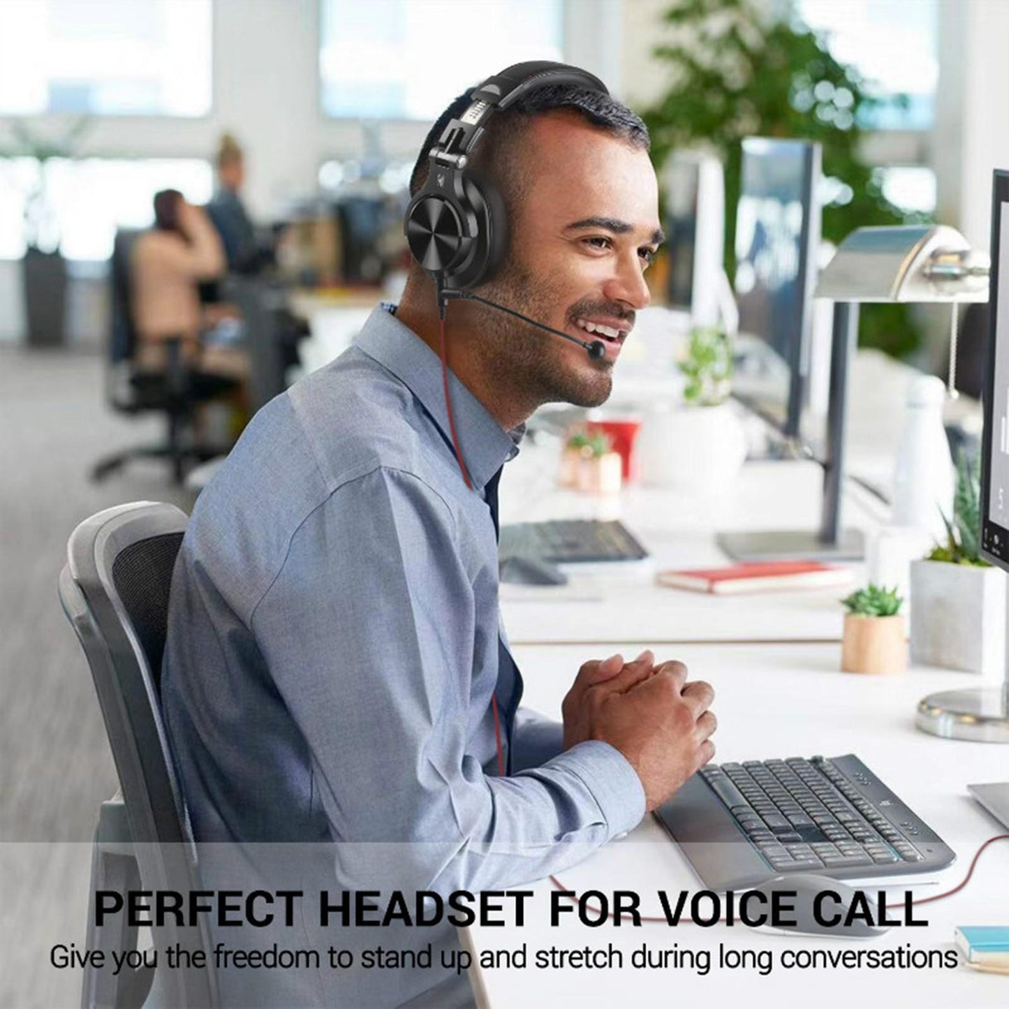 A71 Over-Ear Wired Headphones Studio Monitor Headsets with Mic Silver C