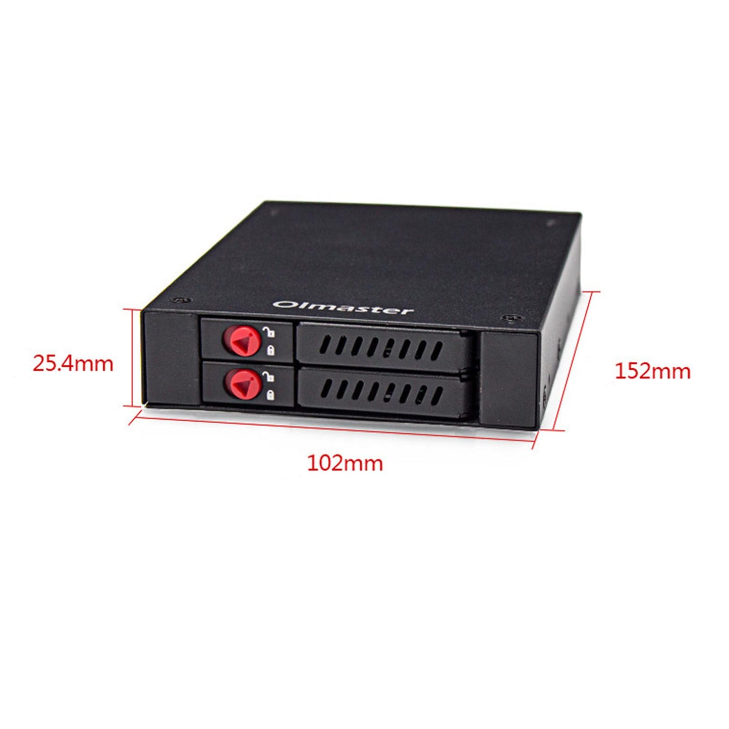 SATA HDD SSD Mobile Rack Internal 2 Bays 2.5" 6Gbps with LED Indicator