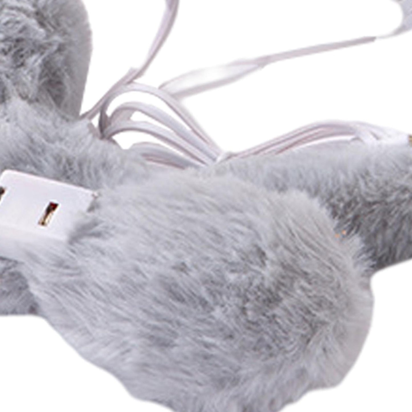 Cute Wired Headphones Rabbit Cartoon for Video Shooting Photography Gray