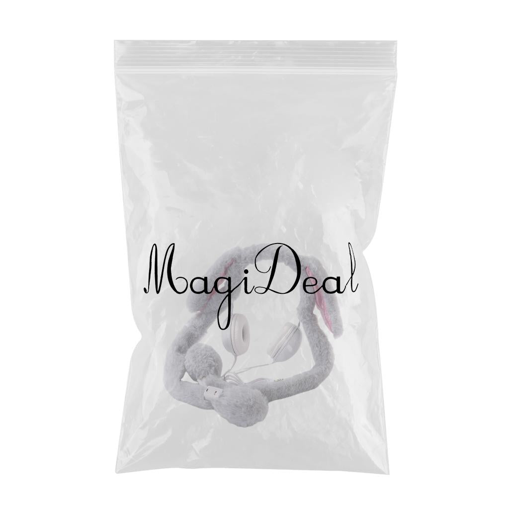 Cute Wired Headphones Rabbit Cartoon for Video Shooting Photography Gray