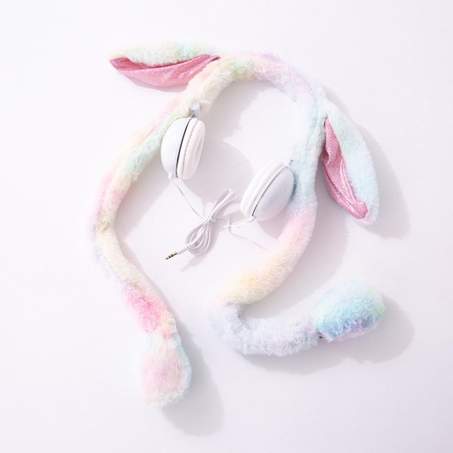 Cute Wired Headphones Rabbit Cartoon for Video Shooting Photography Colorful