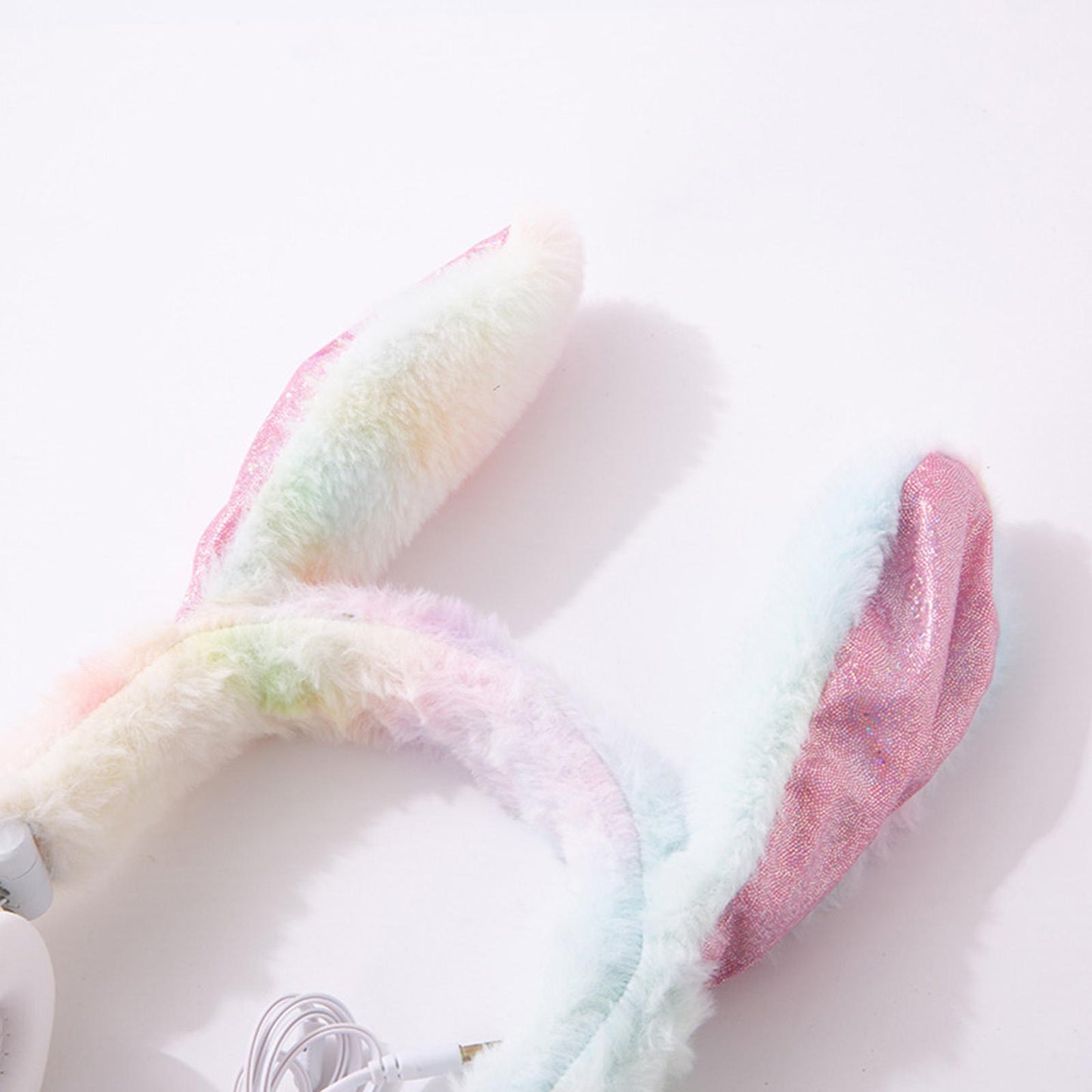 Cute Wired Headphones Rabbit Cartoon for Video Shooting Photography Colorful