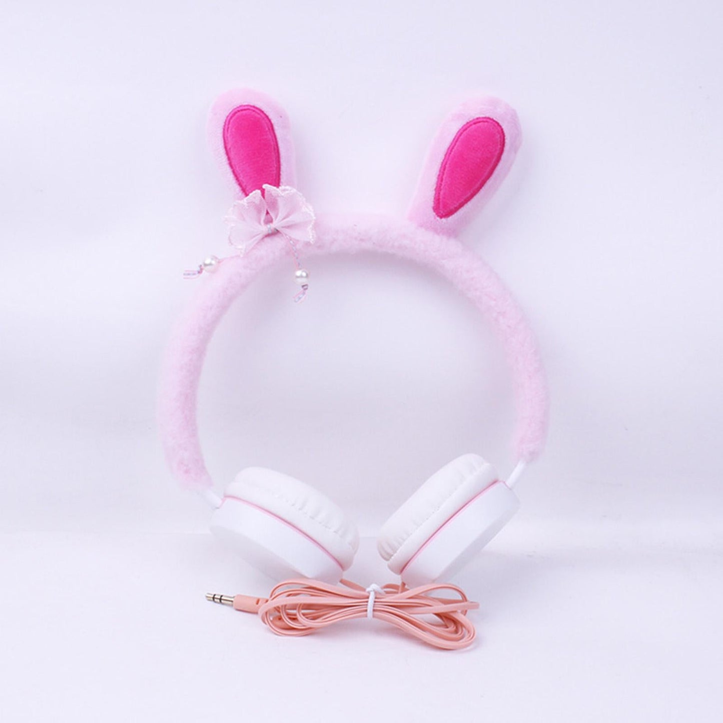 Kids Girls Wired headphones Headset Volume Control for Phone Tablet Pink