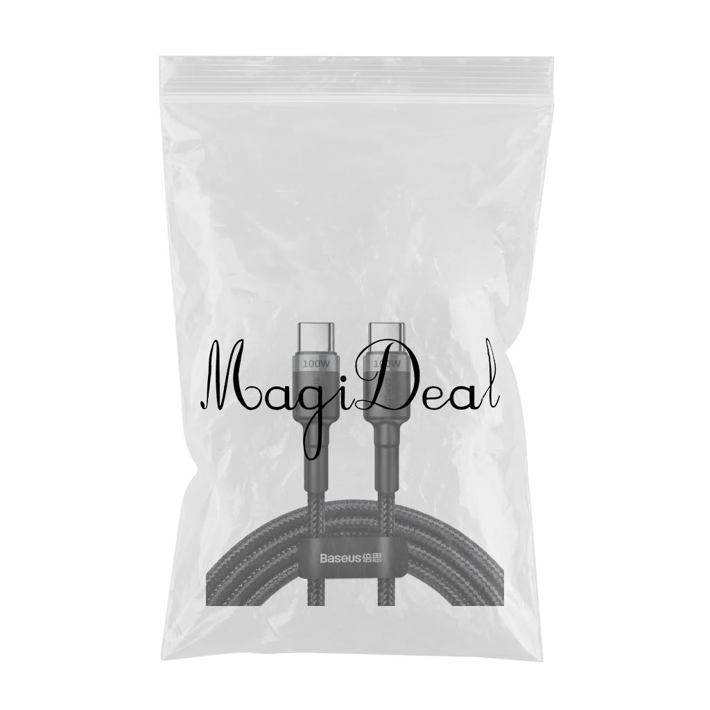 100W QC 3.0 Type-C Cable for HUAWEI Mobile Phones Tablets 480Mbps Grey Black