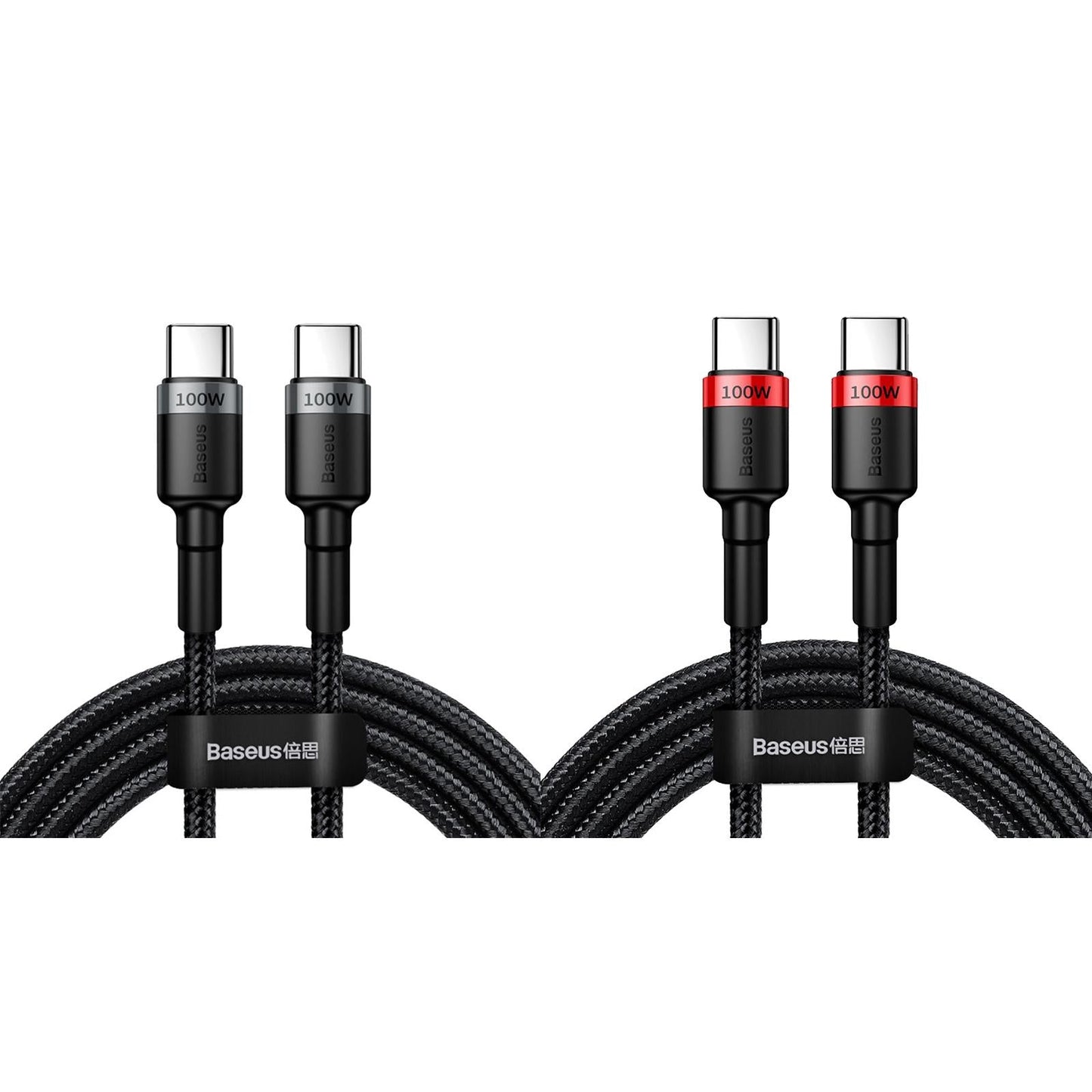 100W QC 3.0 Type-C Cable for HUAWEI Mobile Phones Tablets 480Mbps Grey Black