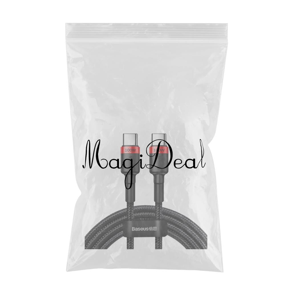 100W QC 3.0 Type-C Cable for HUAWEI Mobile Phones Tablets 480Mbps Red Black