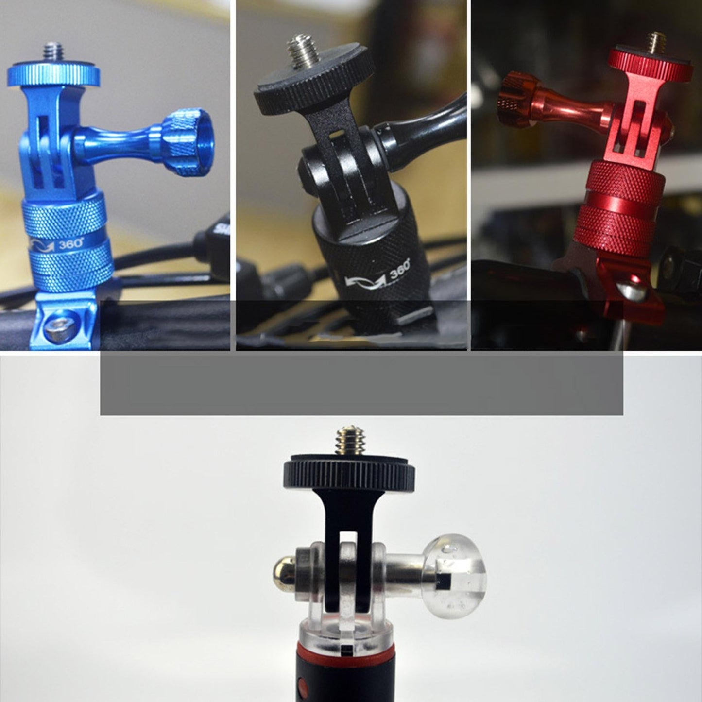 Tripod Mount Adapter with Screw Thread 1/4 Accessory Black"