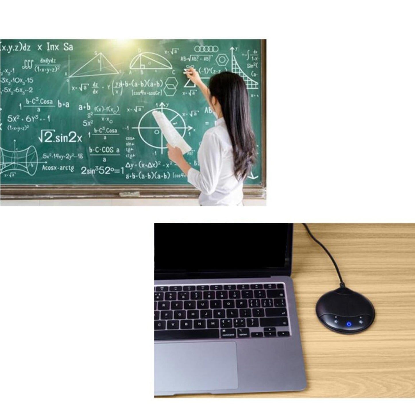 Conference Microphone Pickup PC Mic For Desk Plastic Compact Black