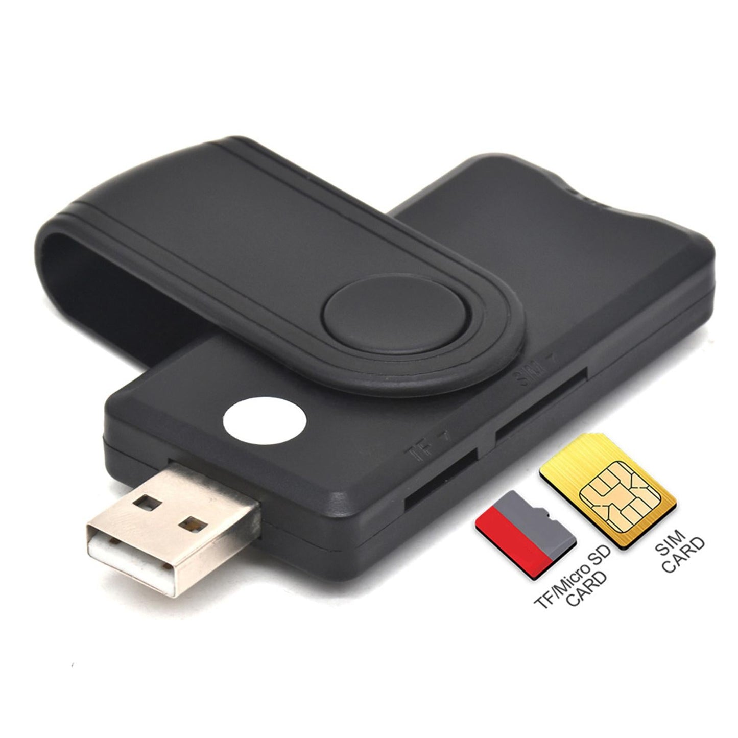 All in 1 Card Reader Converter for Windows/Linux Micro SD/TF SD/SIM Laptop