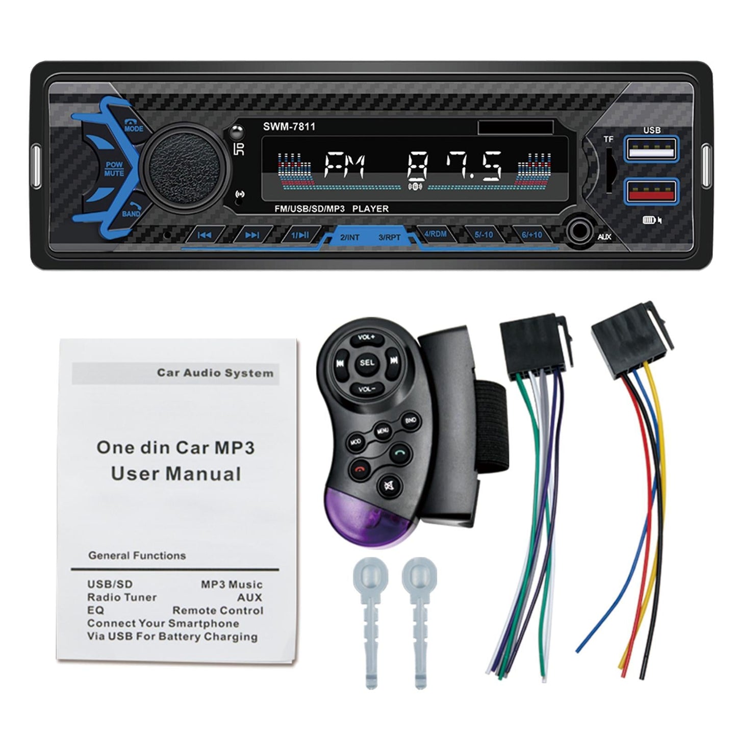 Car 12V Bluetooth USB MP3 Player WMA Player Receiver with Remote Control