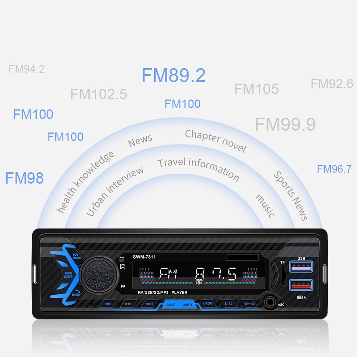 Car 12V Bluetooth USB MP3 Player WMA Player Receiver with Remote Control