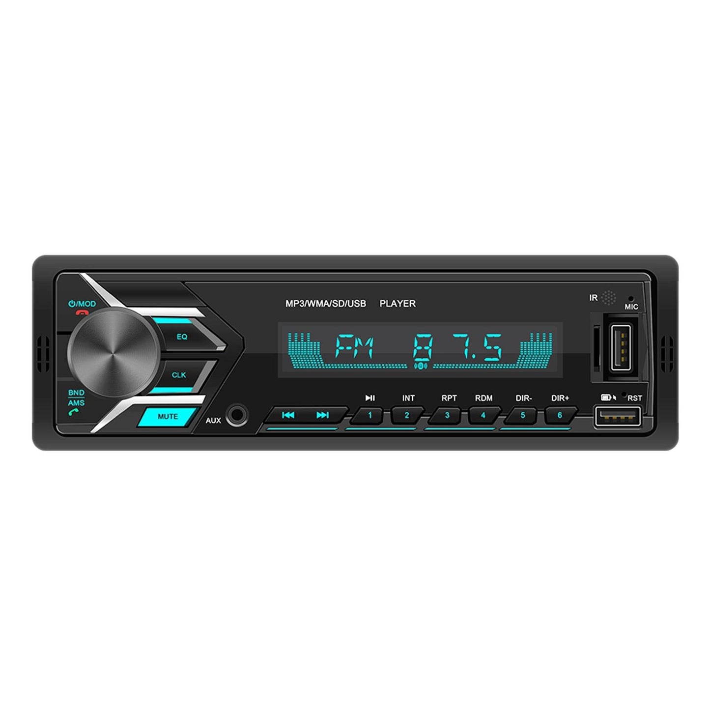 Digital Bluetooth Car Stereo Media Receiver AUX Input Remote Control 7 Color