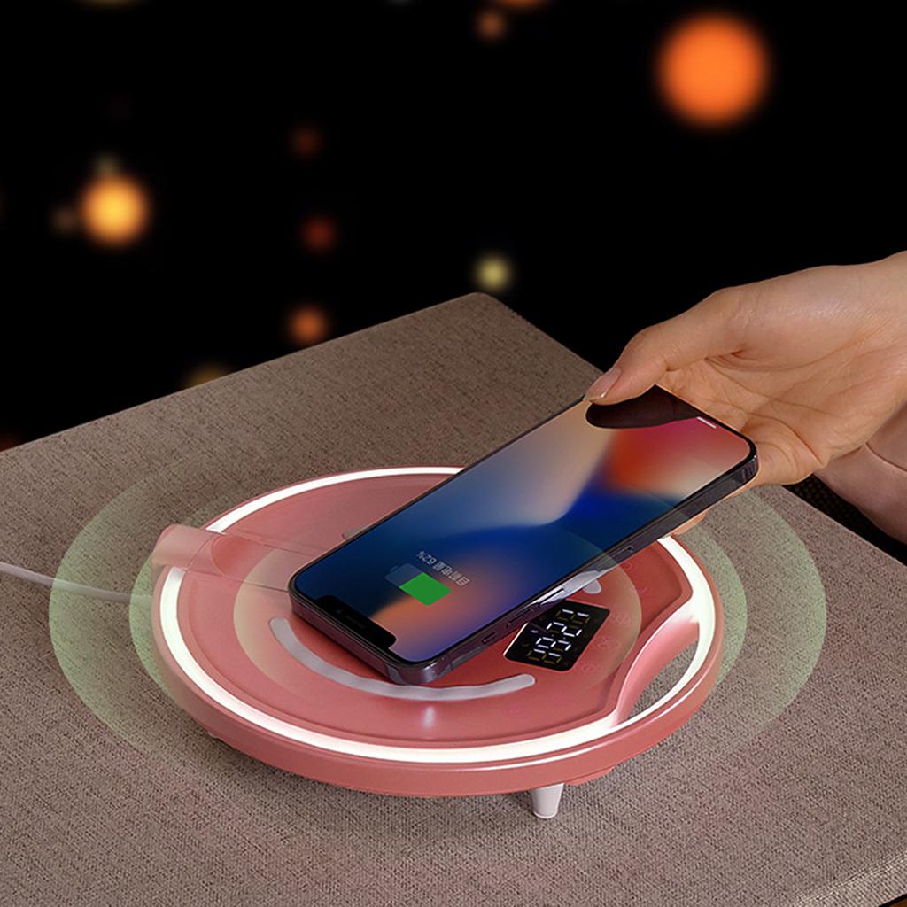 Bedside Lamp Bluetooth Speaker LED Table Lamp Modern Reading Lamp Pink