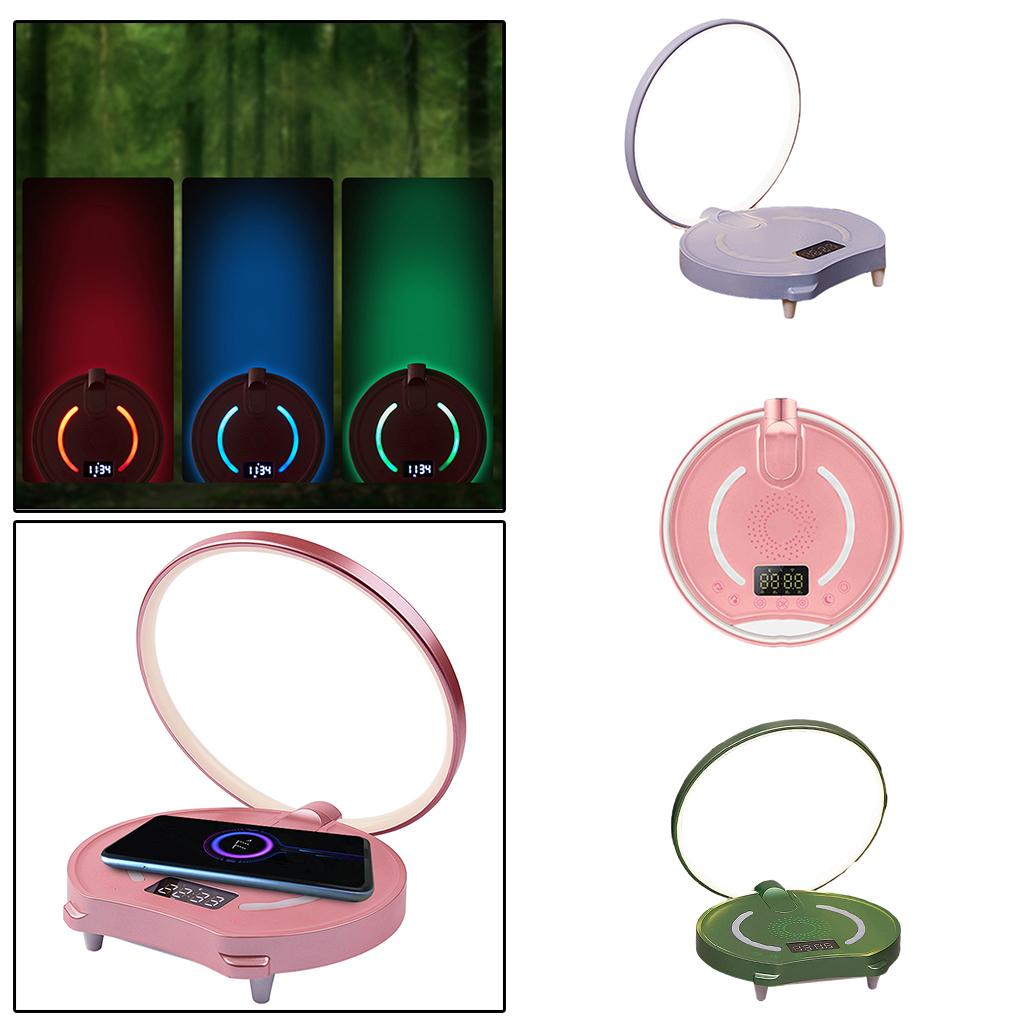 Bedside Lamp Bluetooth Speaker LED Table Lamp Modern Reading Lamp Pink