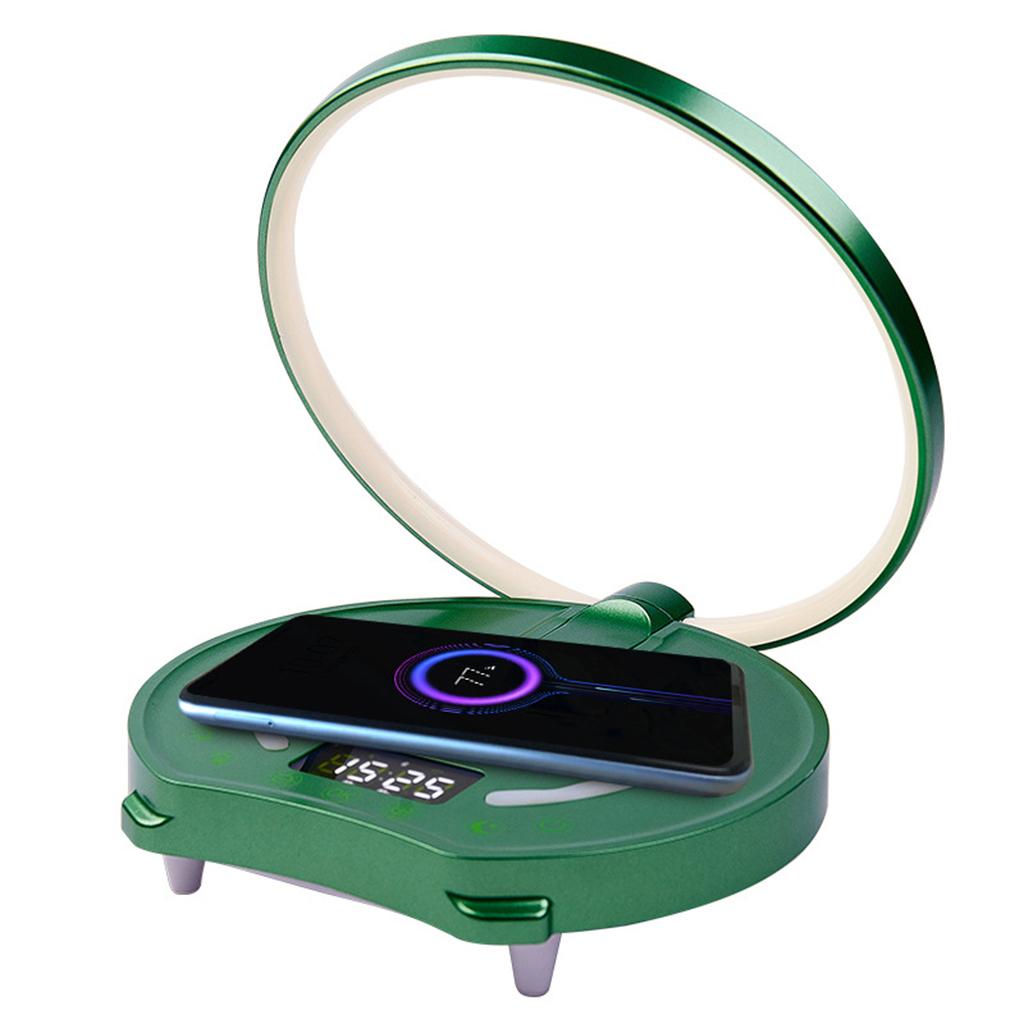 Bedside Lamp Bluetooth Speaker LED Table Lamp Modern Reading Lamp Green