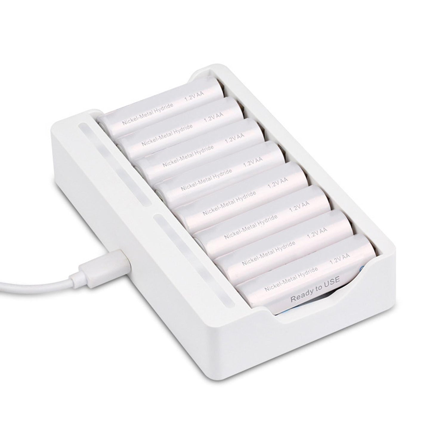 8 Slot Battery Charger For AA AAA Rechargeable Ni-MH Ni-CD Li-Ion Batteries