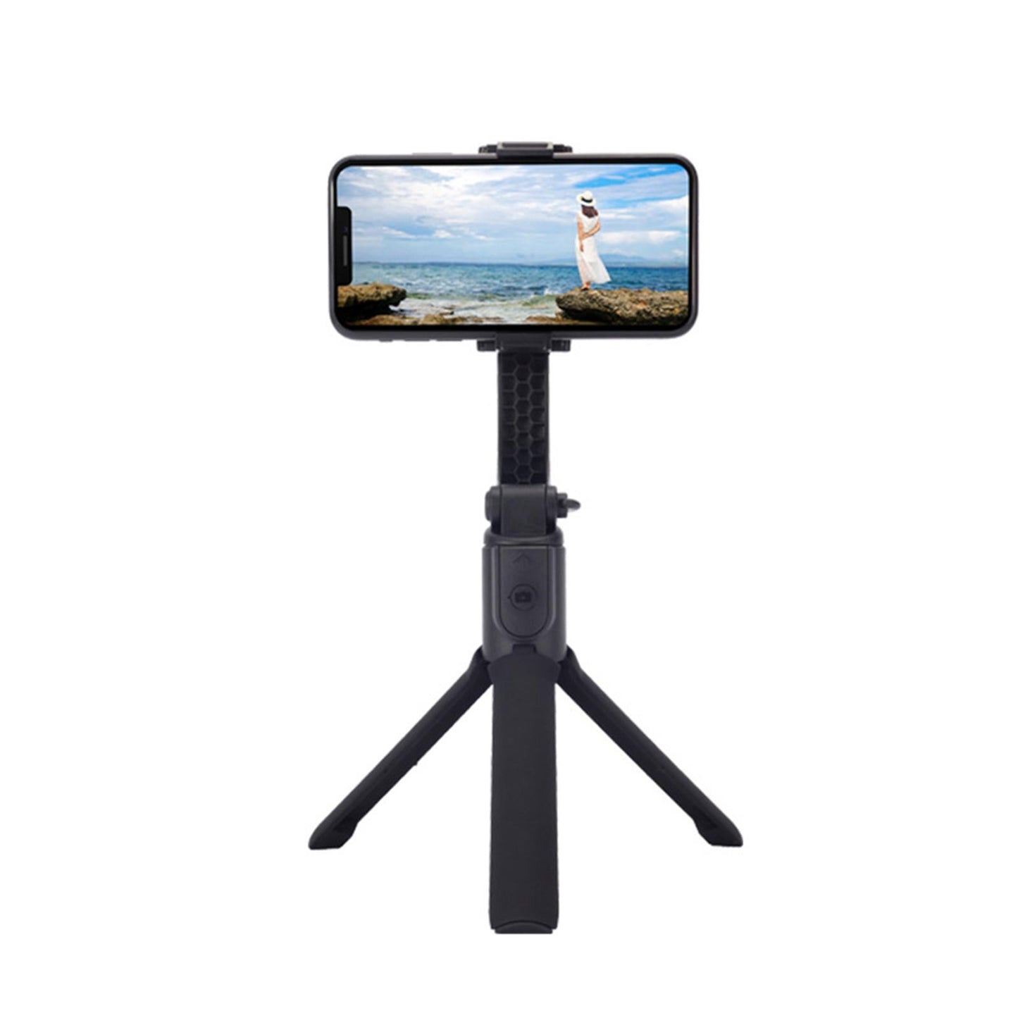 Extendable Handheld Gimbal Stabilizer Pan-tilt Tripod with Remote Black