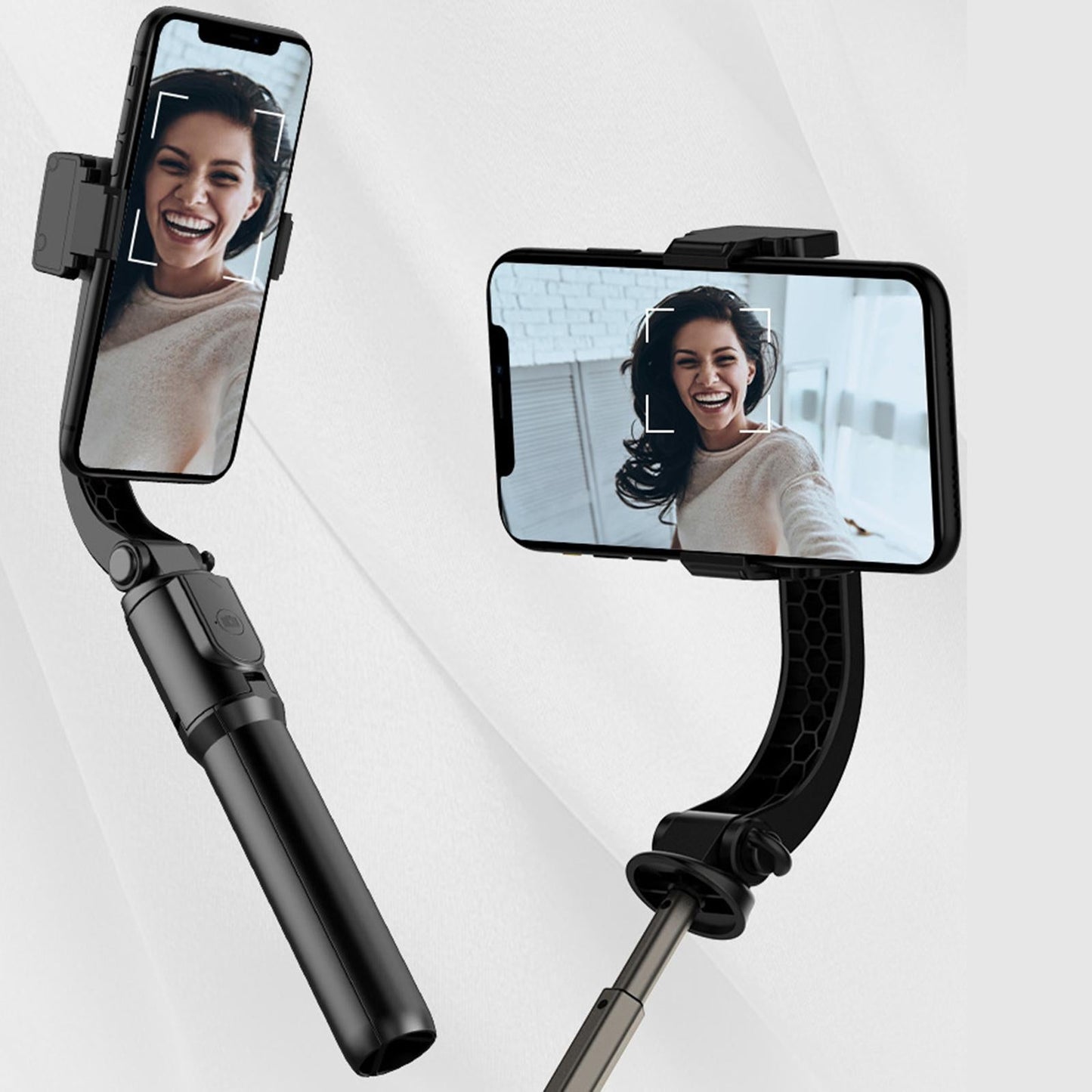 Extendable Handheld Gimbal Stabilizer Pan-tilt Tripod with Remote Pink