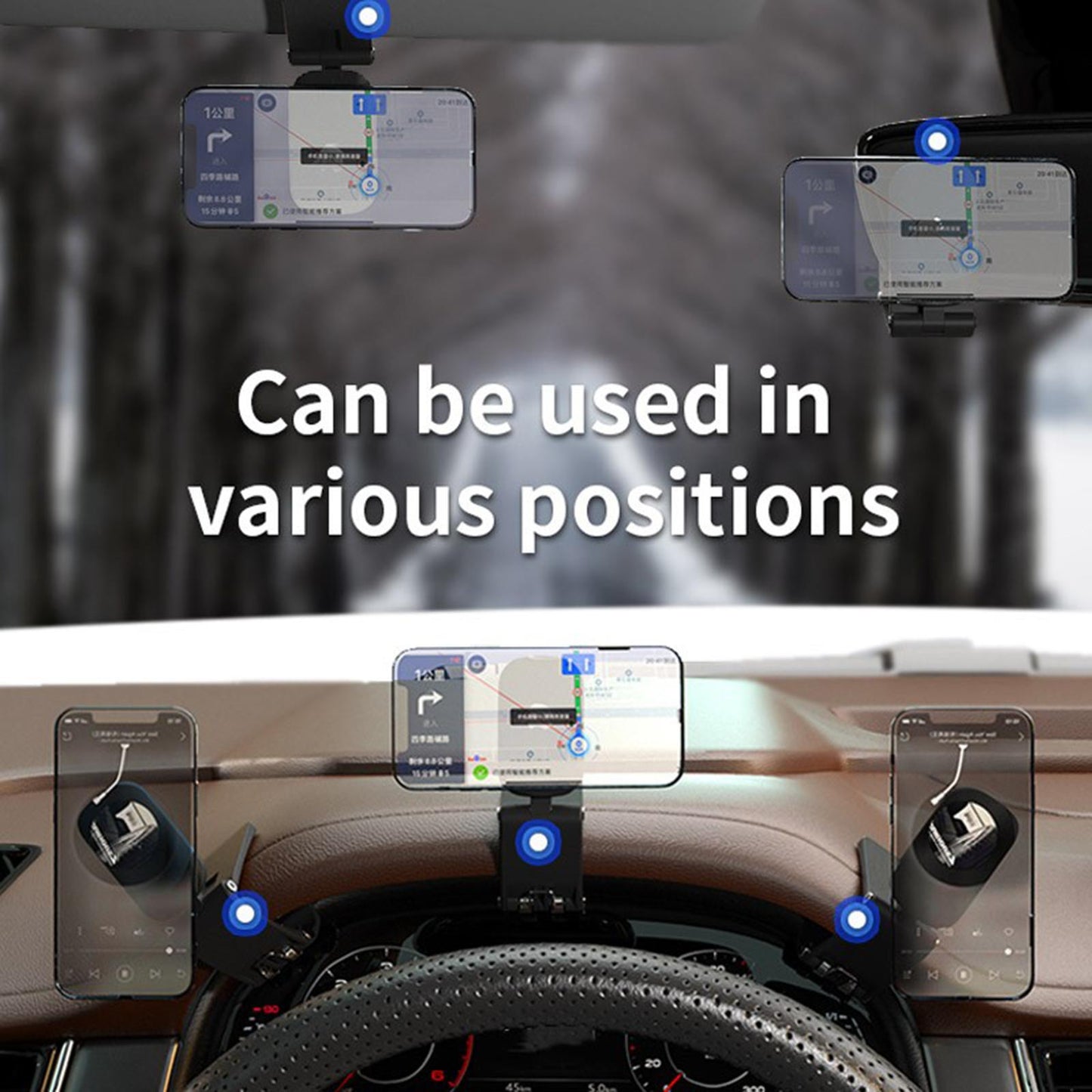 Car Magnetic Dashboard Stand Mount Holder Universal for Mobile Cell Phone Black