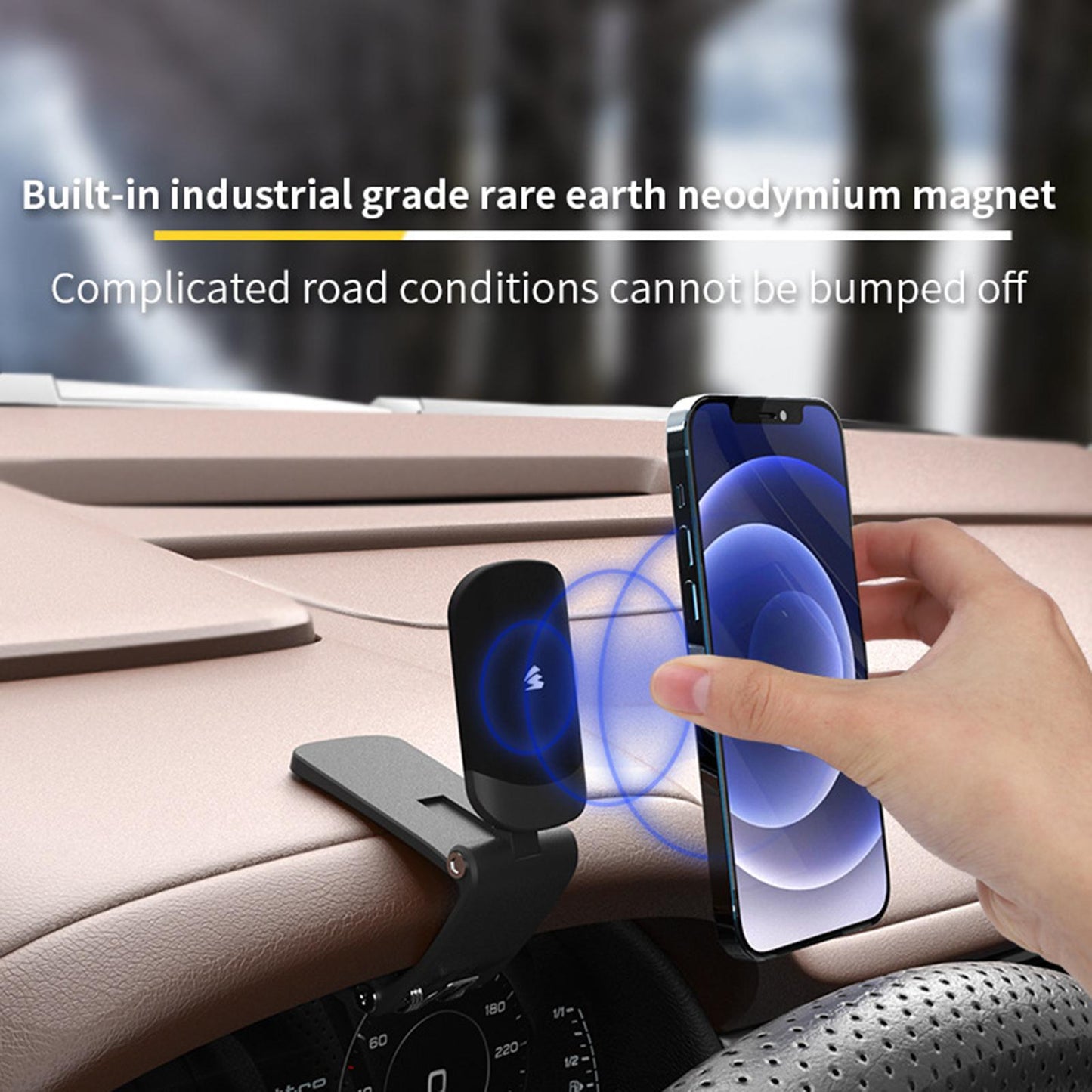Car Magnetic Dashboard Stand Mount Holder Universal for Mobile Cell Phone Black