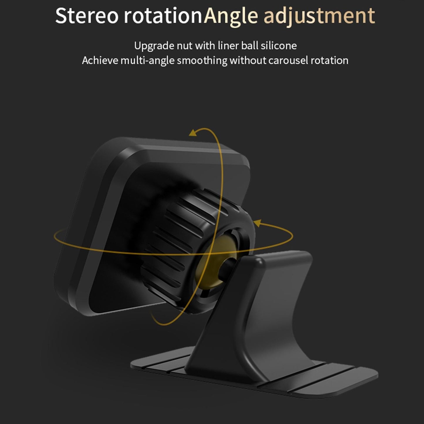 Sturdy Car Magnetic Mobile Phone Holder Dashboard Mount Stick-on Secure Fit Black