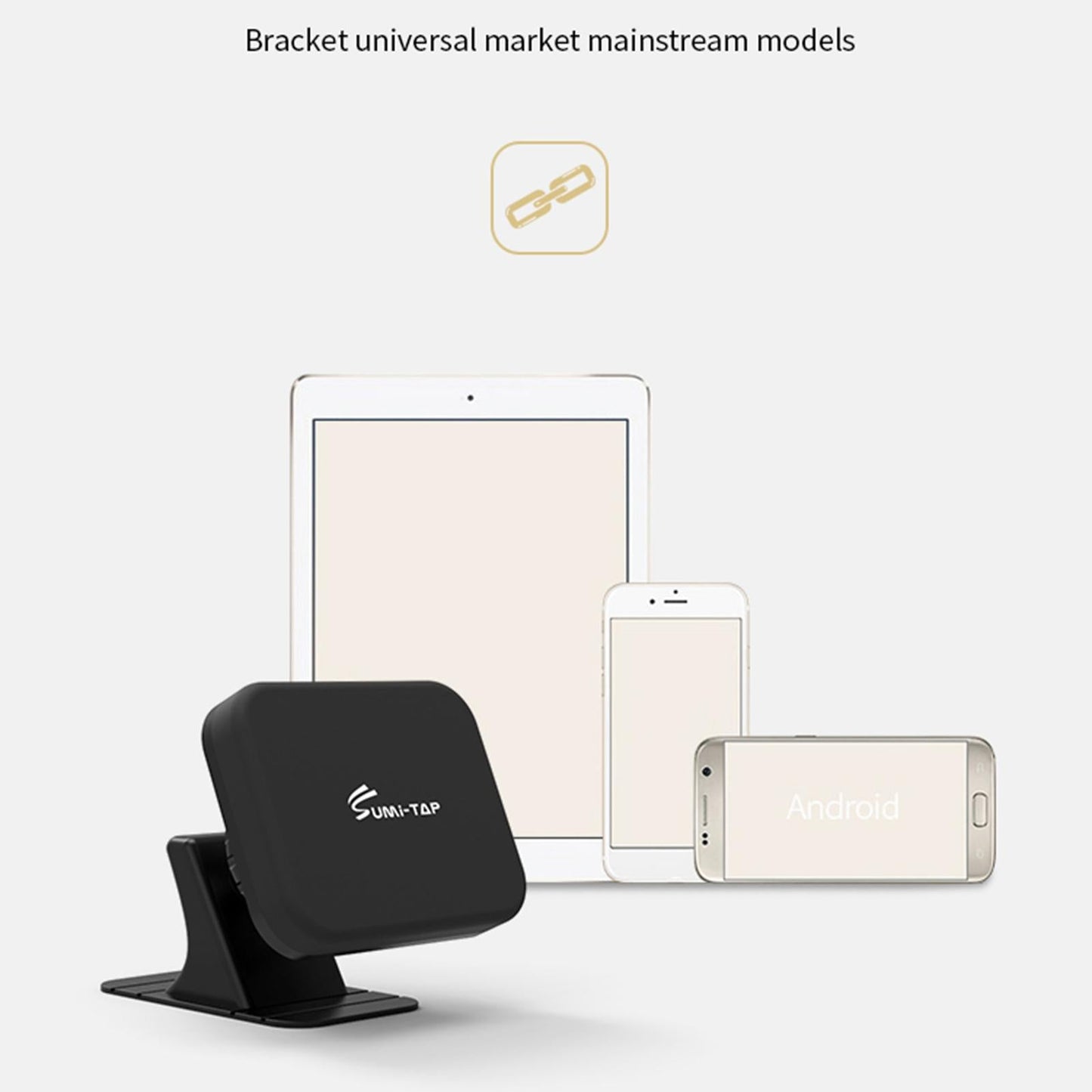 Sturdy Car Magnetic Mobile Phone Holder Dashboard Mount Stick-on Secure Fit Black