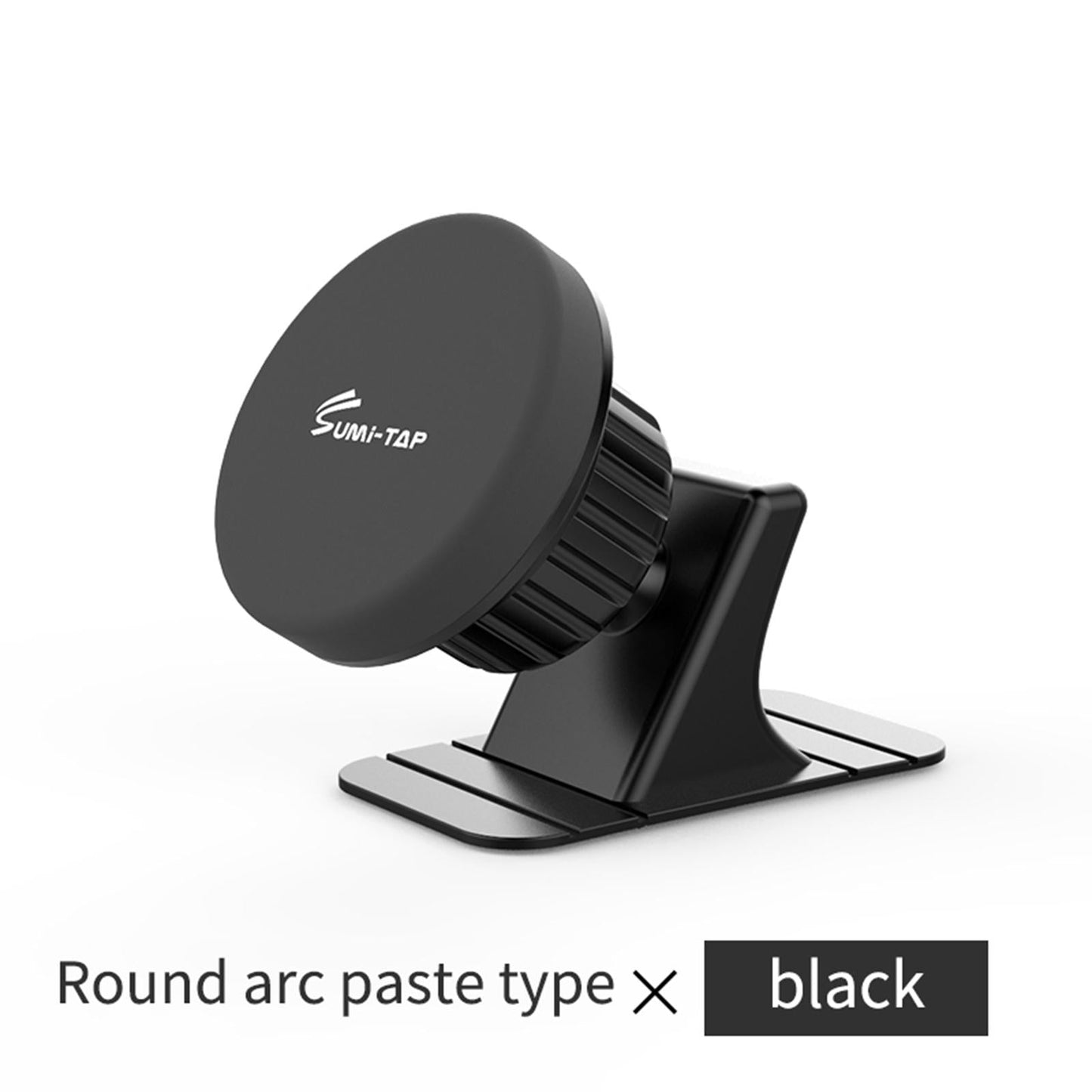 Sturdy Car Magnetic Mobile Phone Holder Dashboard Mount Stick-on Secure Fit Black Round