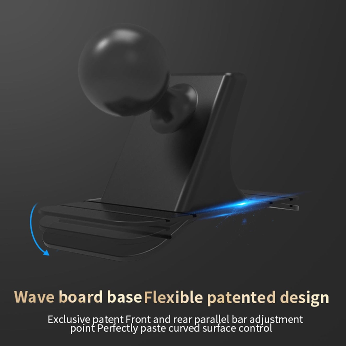 Sturdy Car Magnetic Mobile Phone Holder Dashboard Mount Stick-on Secure Fit Black Round