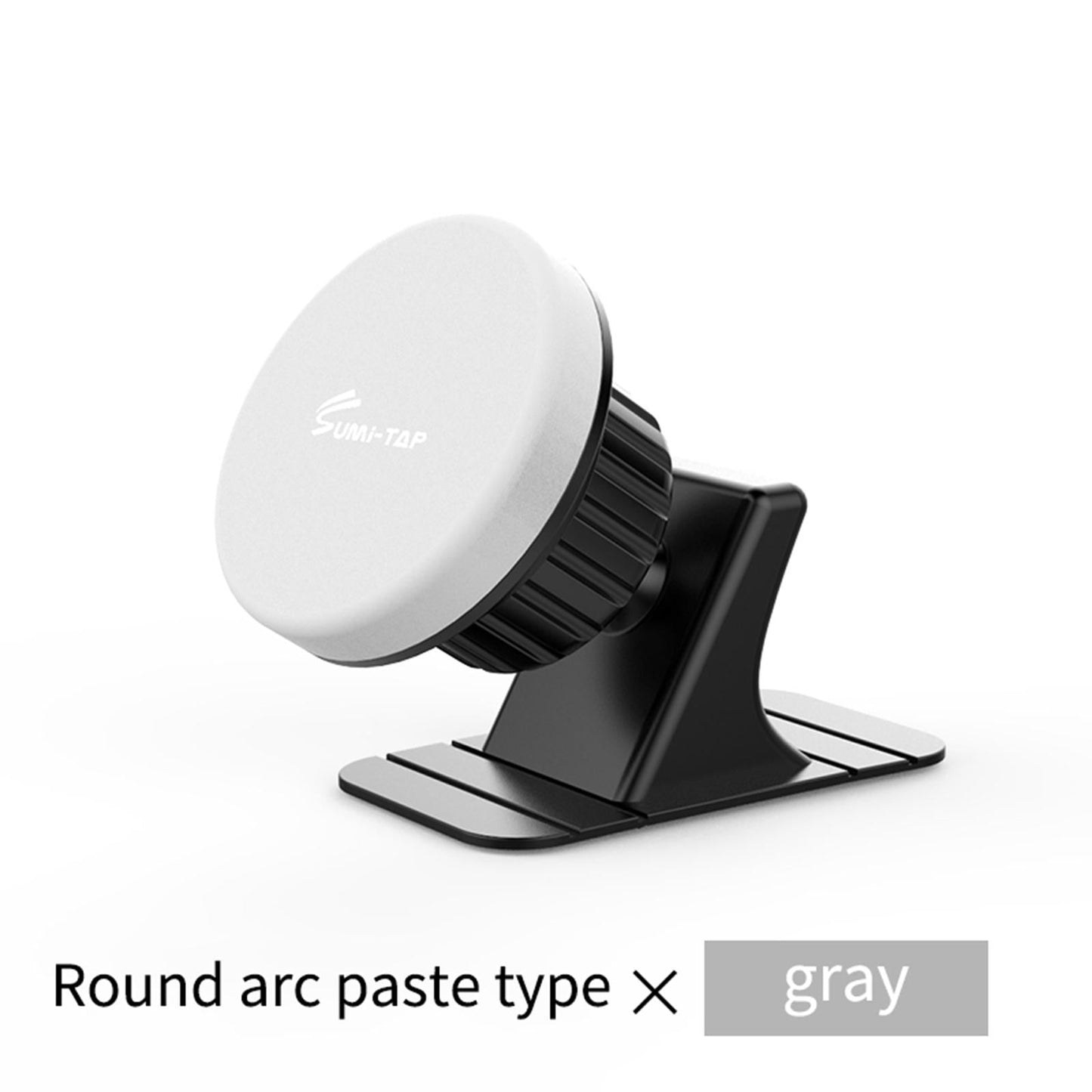 Sturdy Car Magnetic Mobile Phone Holder Dashboard Mount Stick-on Secure Fit Grey Round