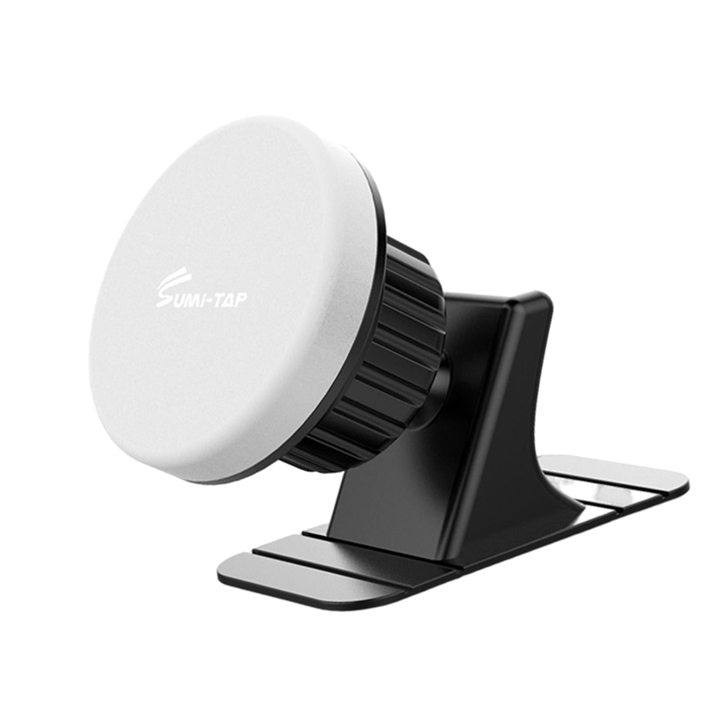 Sturdy Car Magnetic Mobile Phone Holder Dashboard Mount Stick-on Secure Fit Grey Round