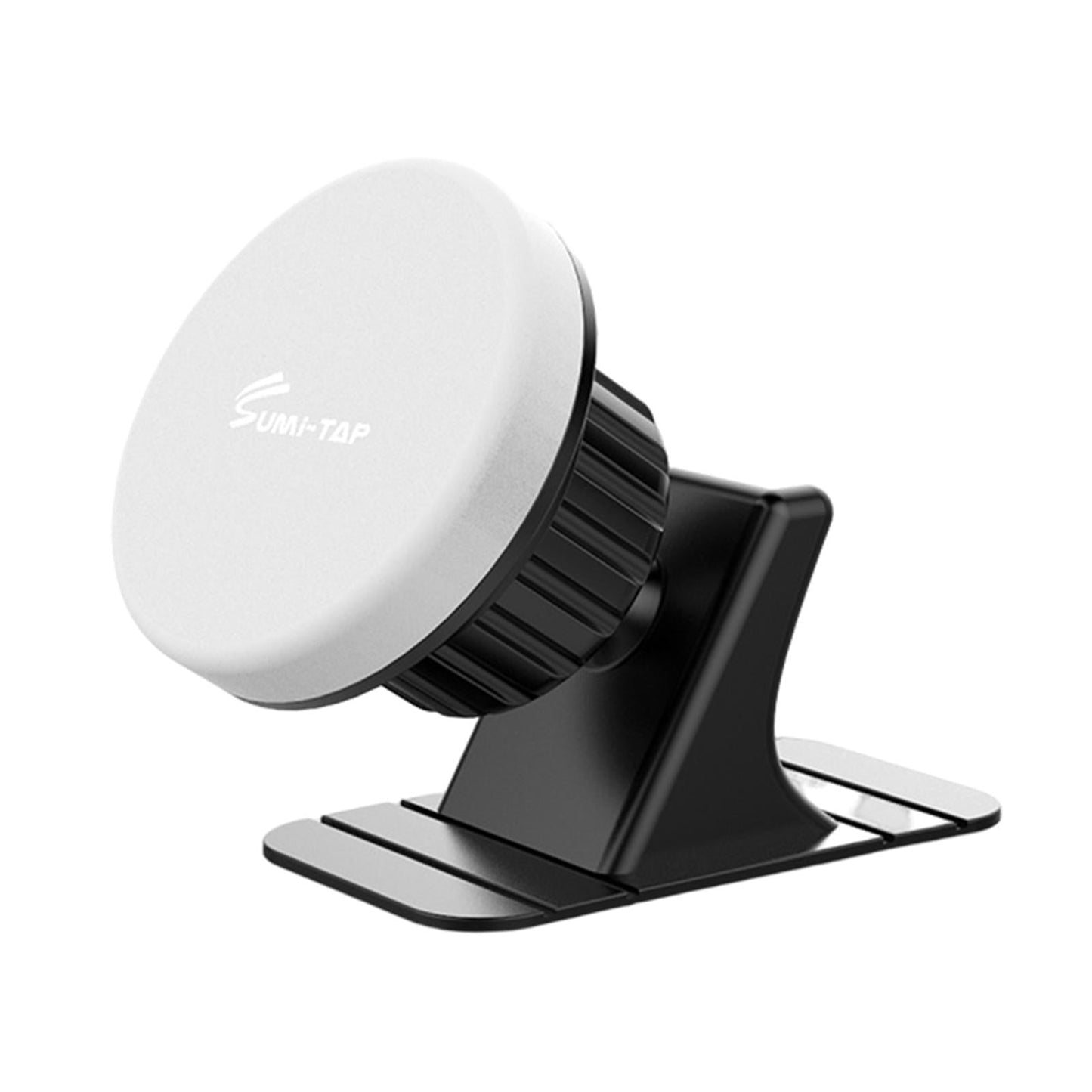 Sturdy Car Magnetic Mobile Phone Holder Dashboard Mount Stick-on Secure Fit Grey Round