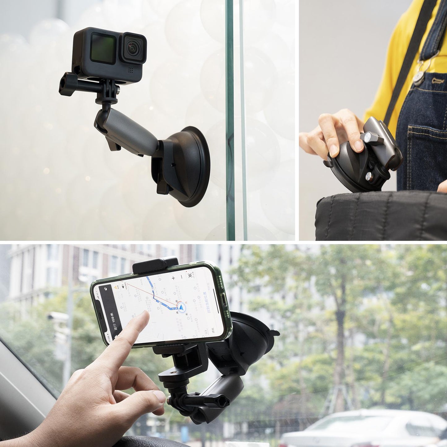 Suction Cup Universal Car Phone Mount Silicone for Auto Air Vent Smartphone