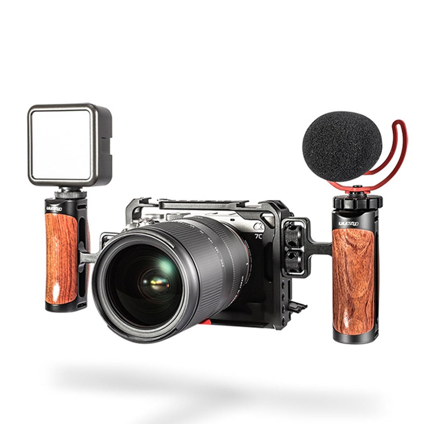 Universal Mini Camera Cage Side Handle Grip for Camera DSLR Built-in Wrench