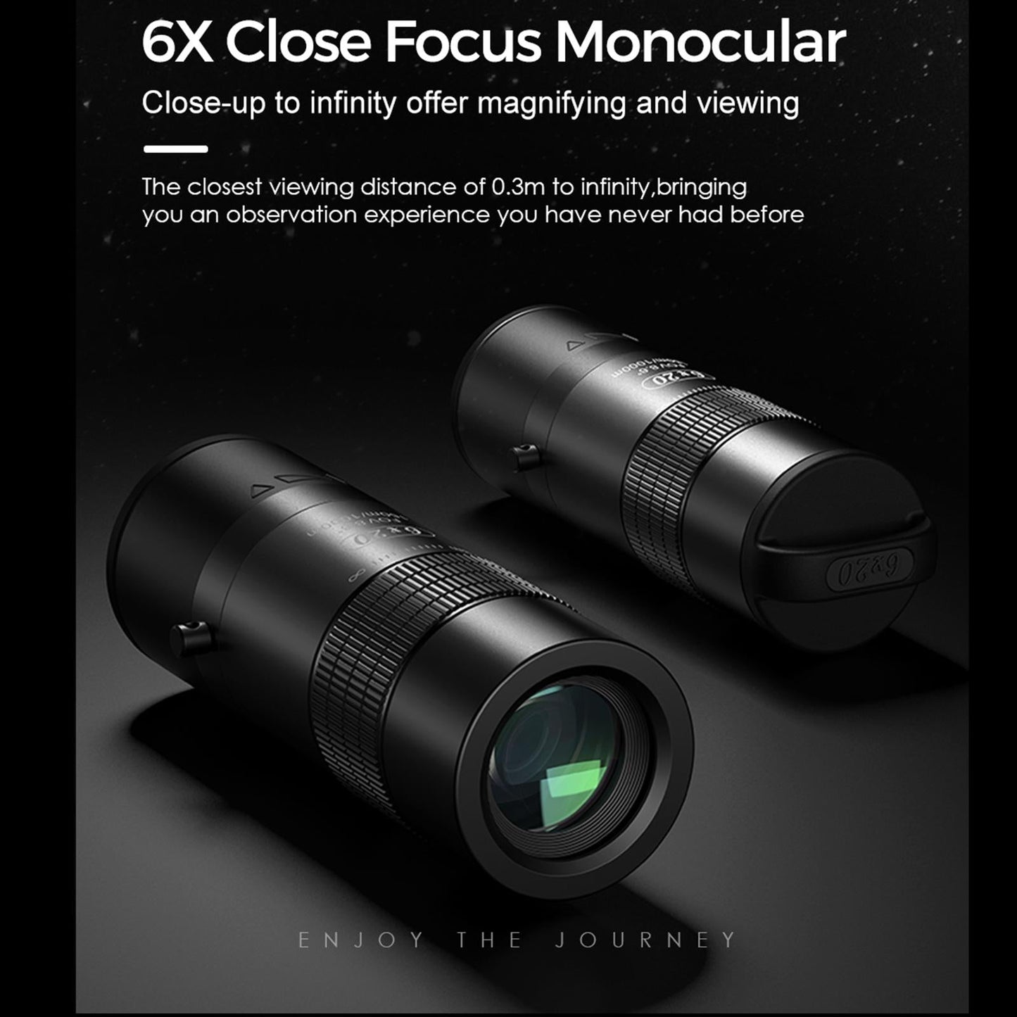 6X Close Focus Monocular Pocket Telescope Optic BAK4 Prism HD Image