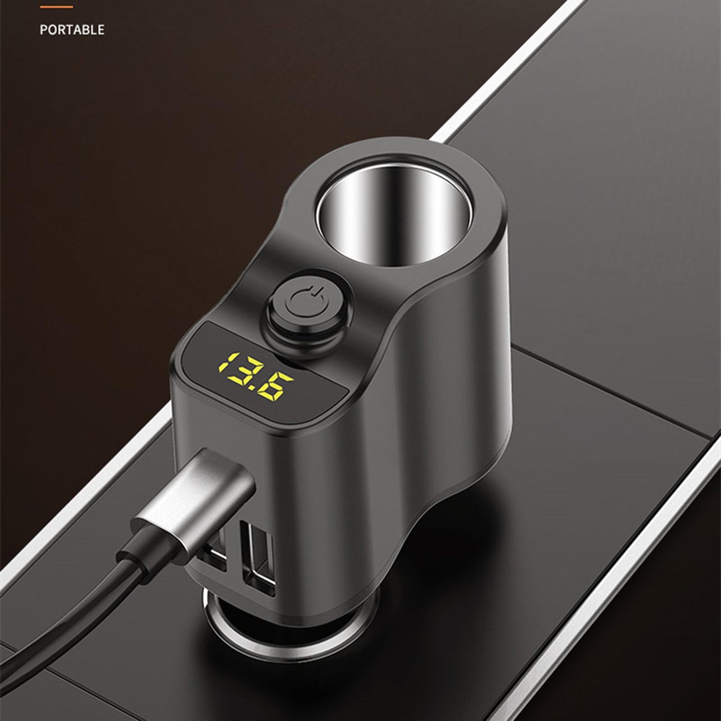 Car Charger Adapter FM Transmitter Cigarette Lighter with Digital Display