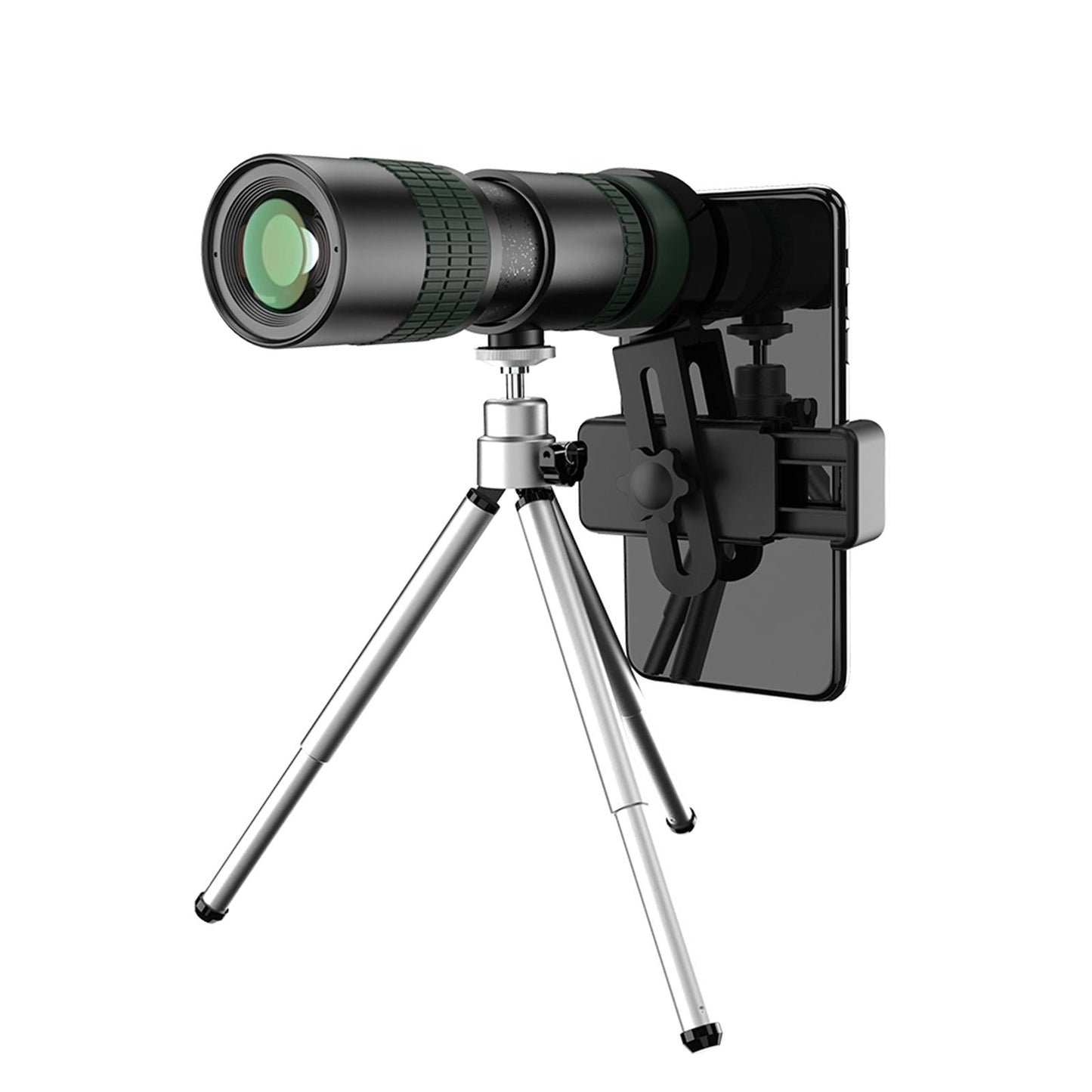 8-24X30 HD Zoom Monocular Scope for Traveling Concert Hiking Telescope Green with Tripod