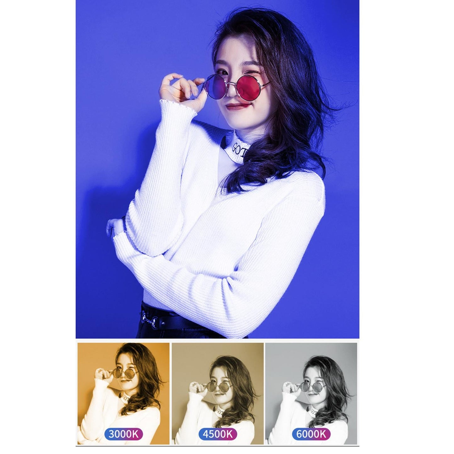 RGB LED Folding Photography Light Light Bar Fill Light Video Light 3 Lights