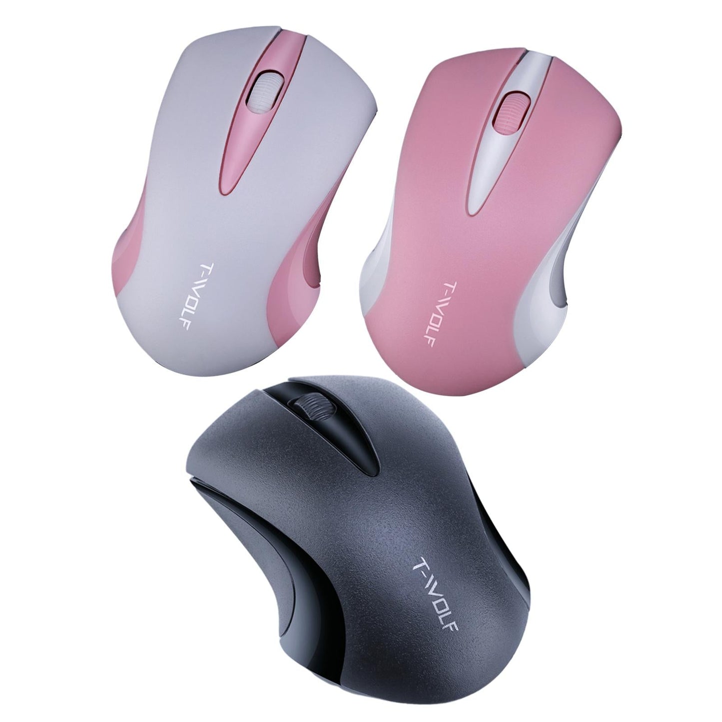2.4GHz Mini Wireless Mouse 1200 DPI 3 Buttons for Windows for Study Black