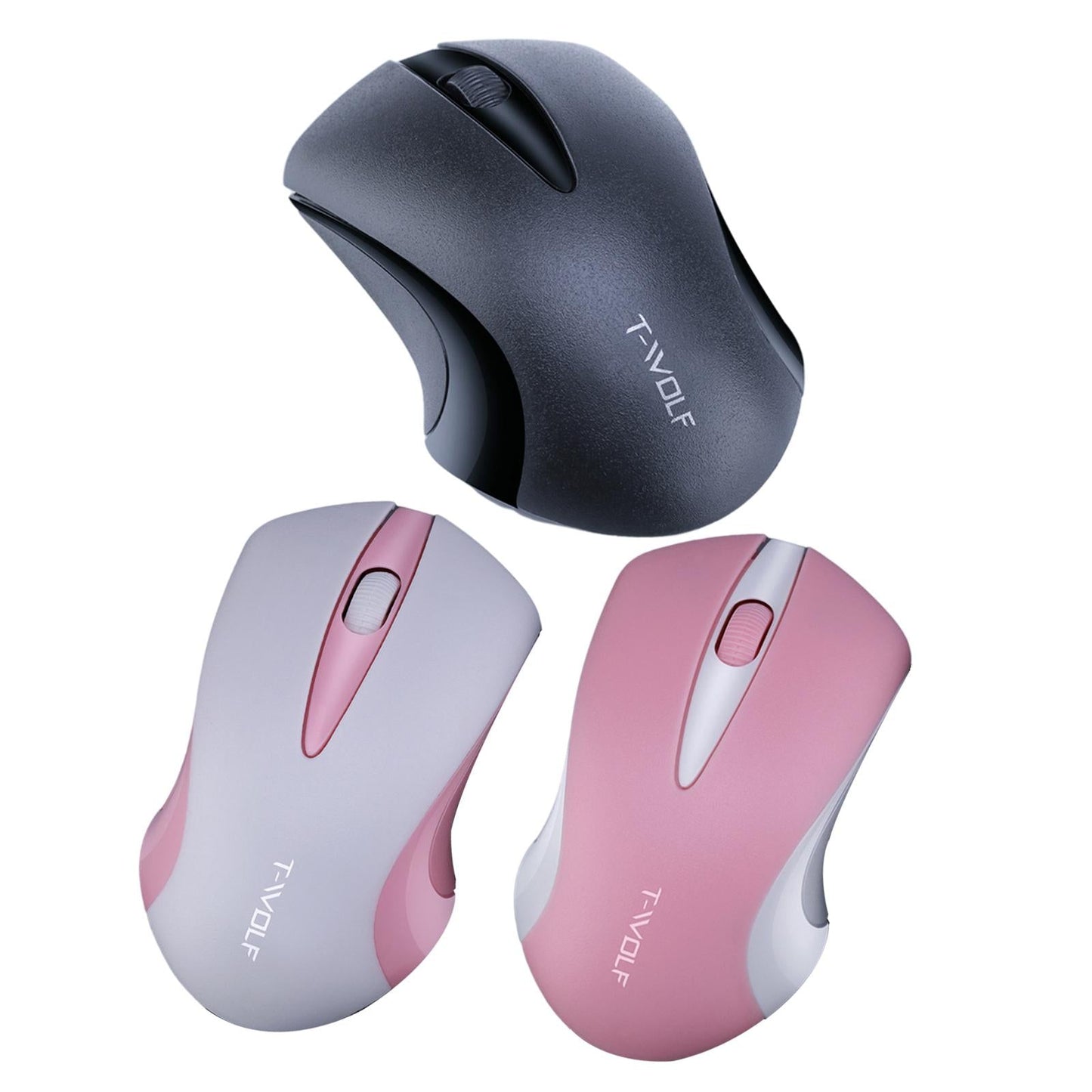 2.4GHz Mini Wireless Mouse 1200 DPI 3 Buttons for Windows for Study Black