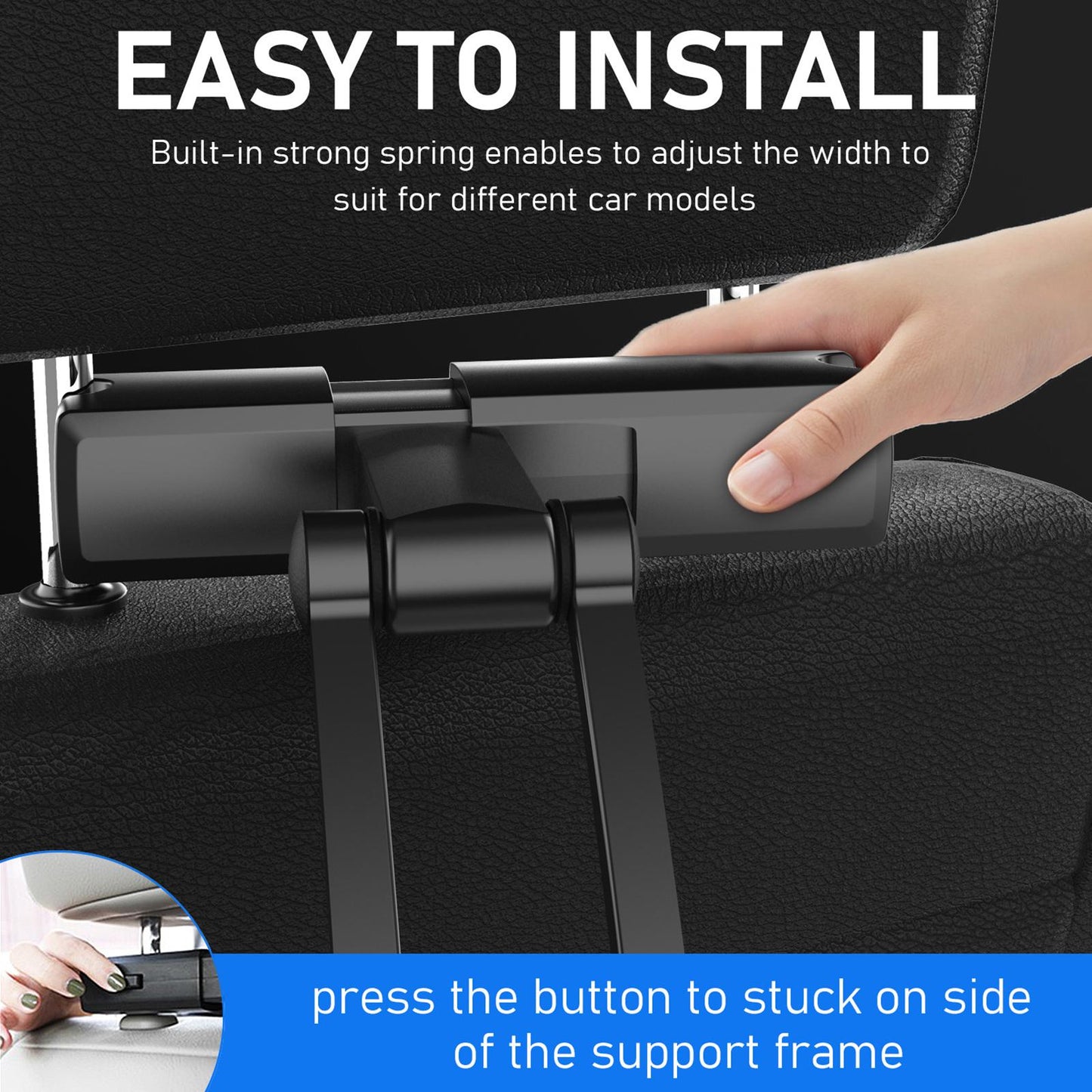 Universal Car Headrest Seat Holder Mount for 4.7-12.3 Phone Tablets Black"