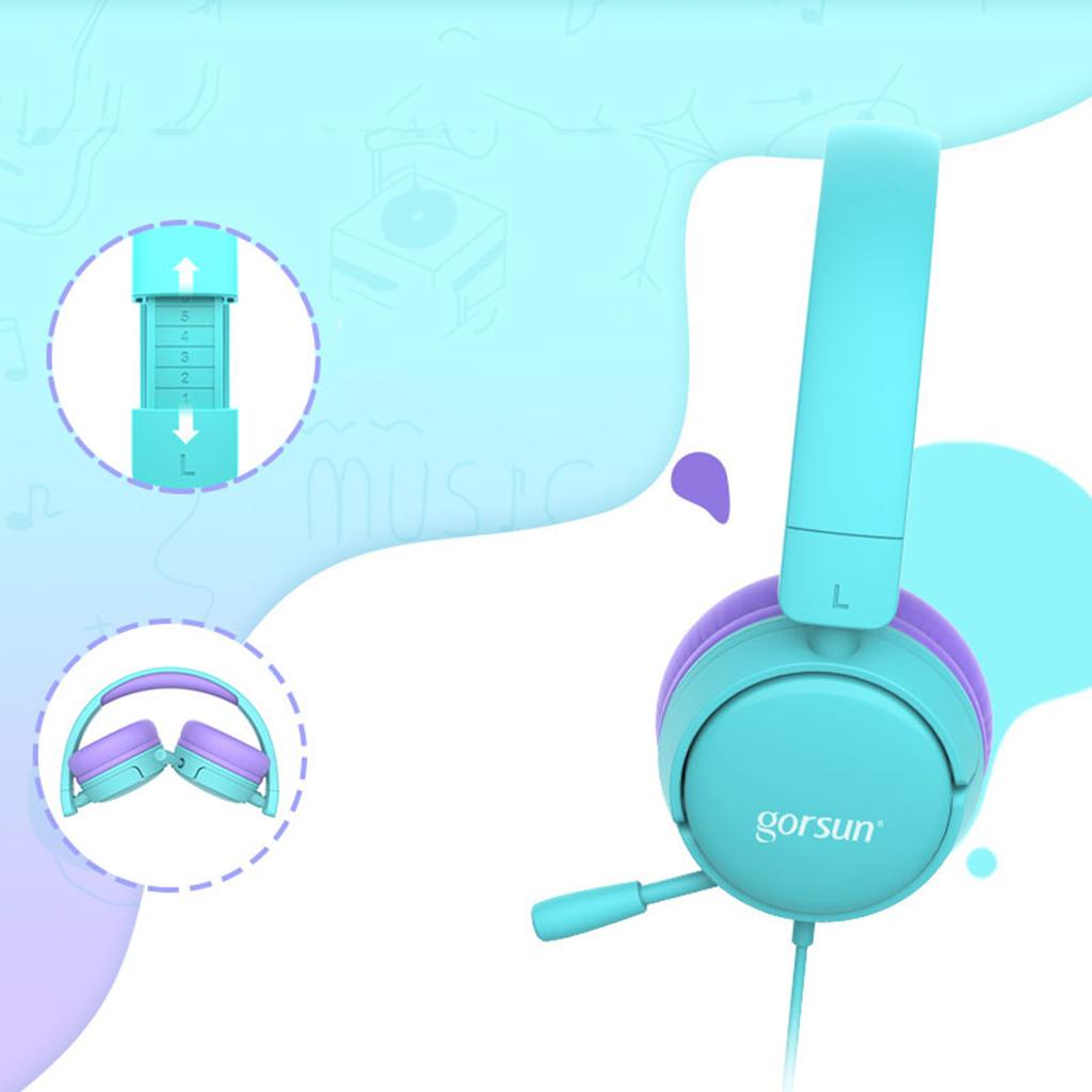 Over-Ear Headset Headphone Adjustable Noise Cancelling Lightweight Pink