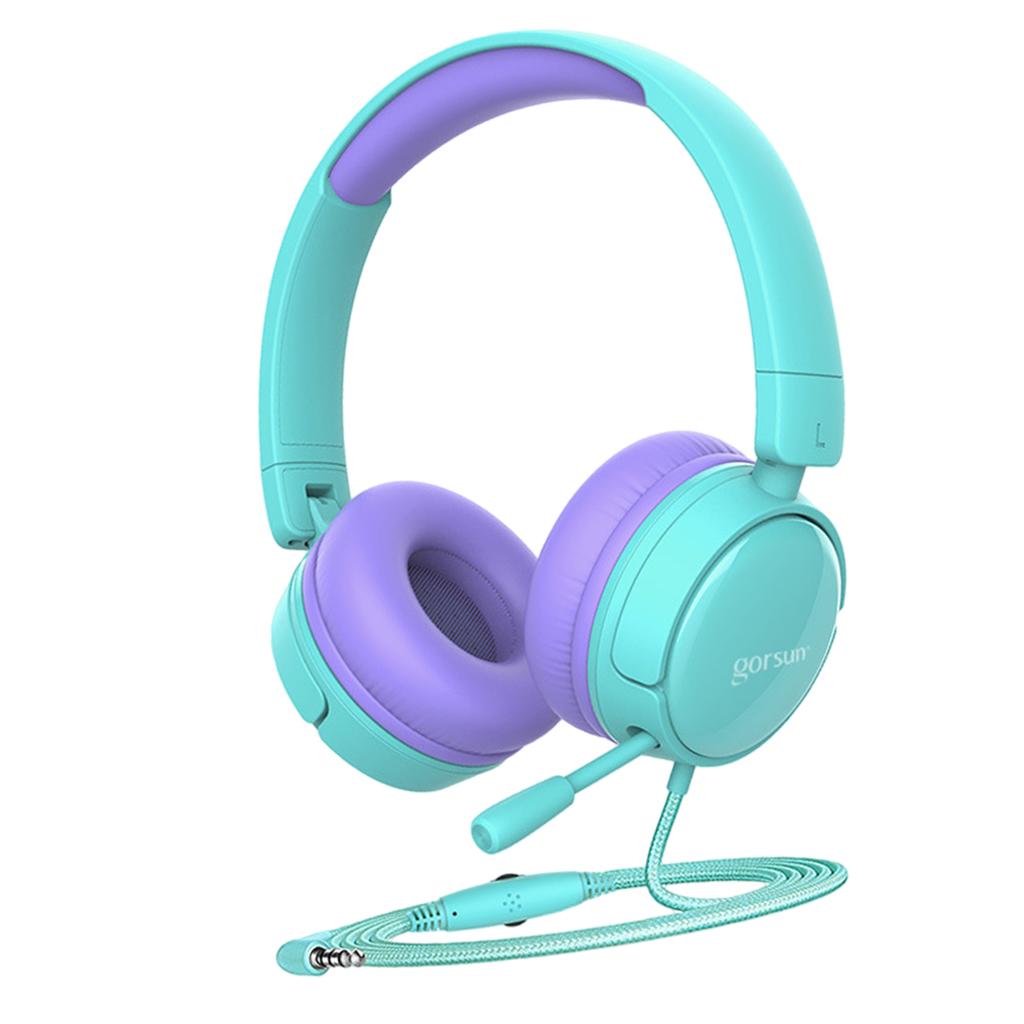 Over-Ear Headset Headphone Adjustable Noise Cancelling Lightweight Purple