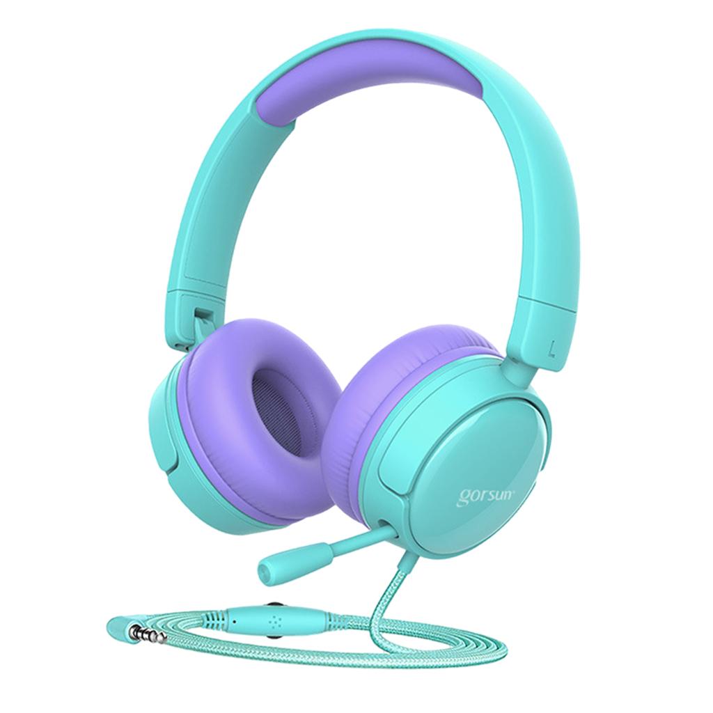 Over-Ear Headset Headphone Adjustable Noise Cancelling Lightweight Purple