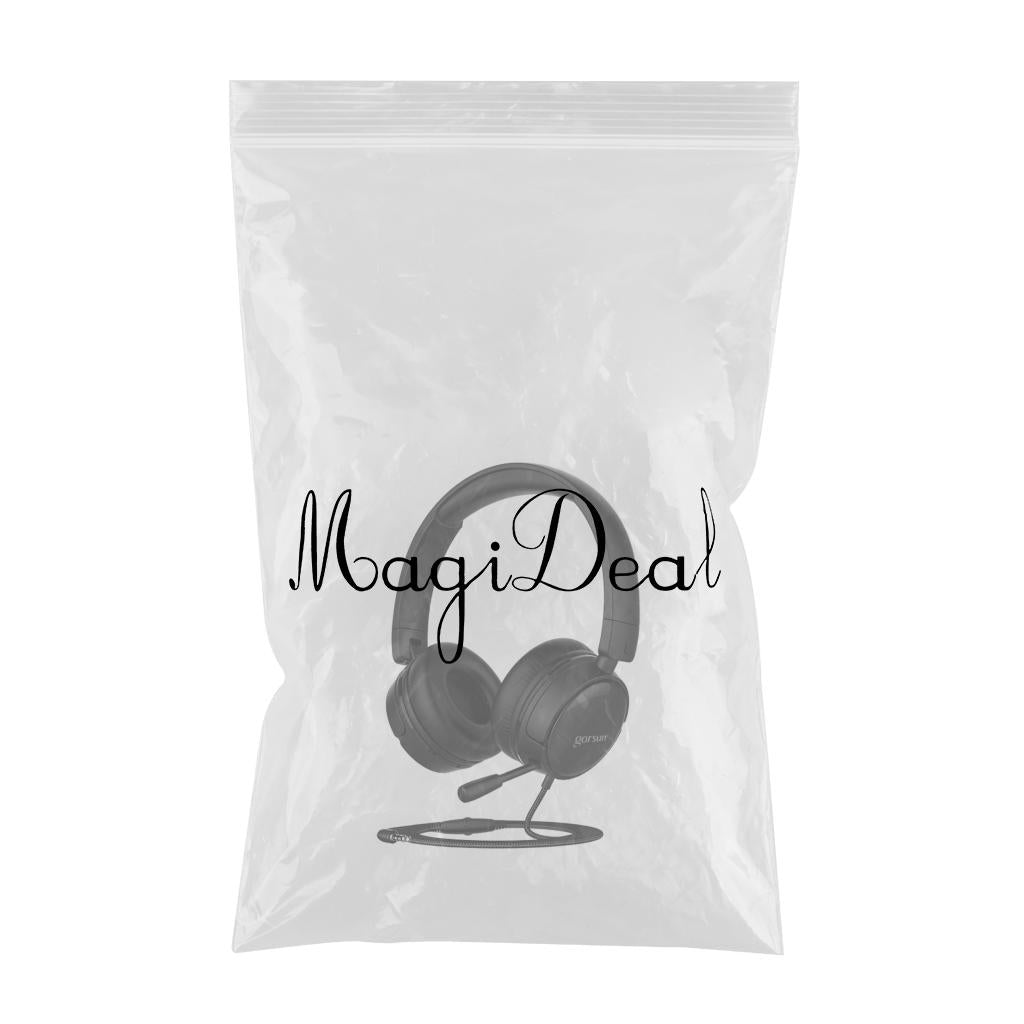 Over-Ear Headset Headphone Adjustable Noise Cancelling Lightweight Black